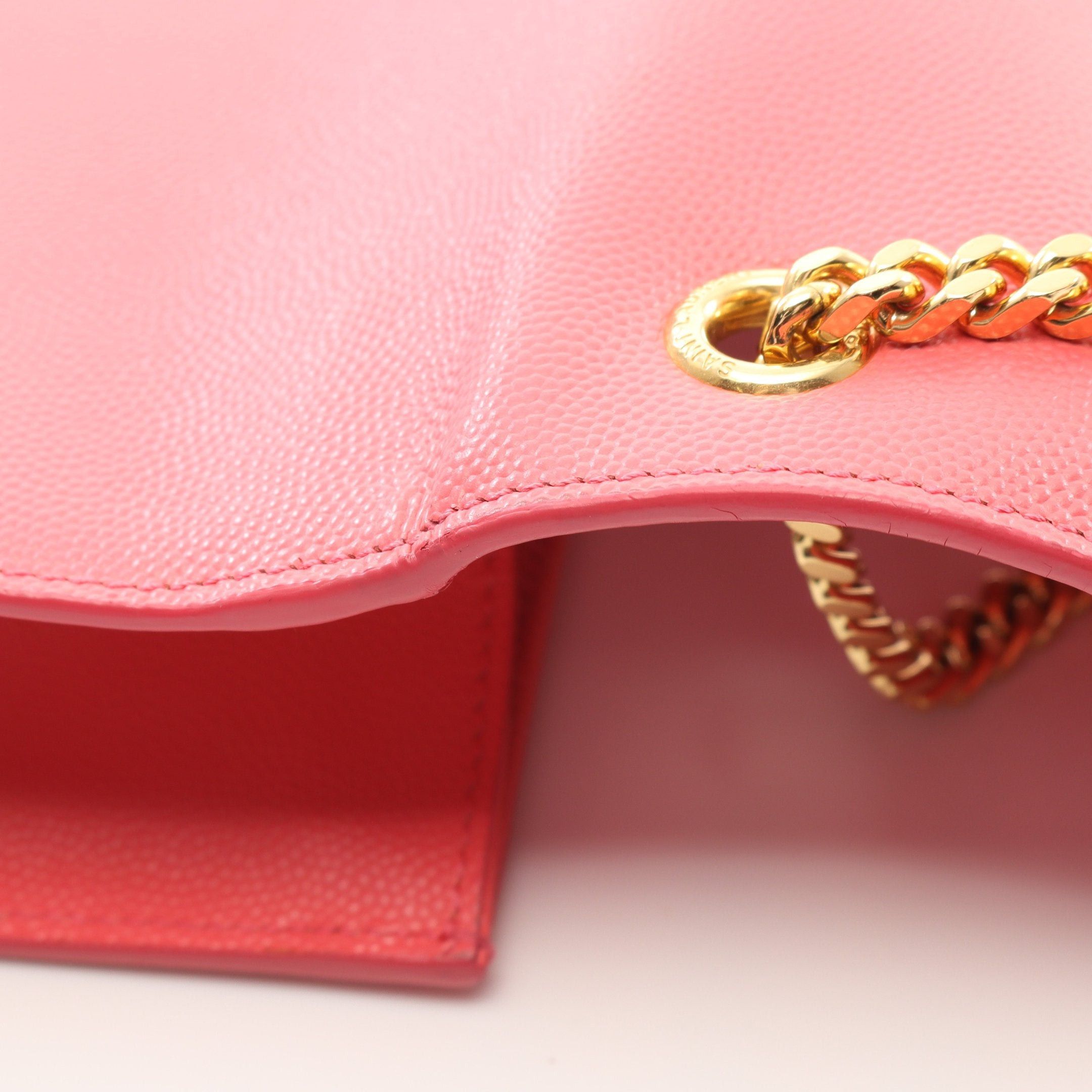Yves Saint Laurent Yves Saint Laurent Kate Chain Shoulder Bag Leather Pink Size ONE SIZE - 8 Thumbnail