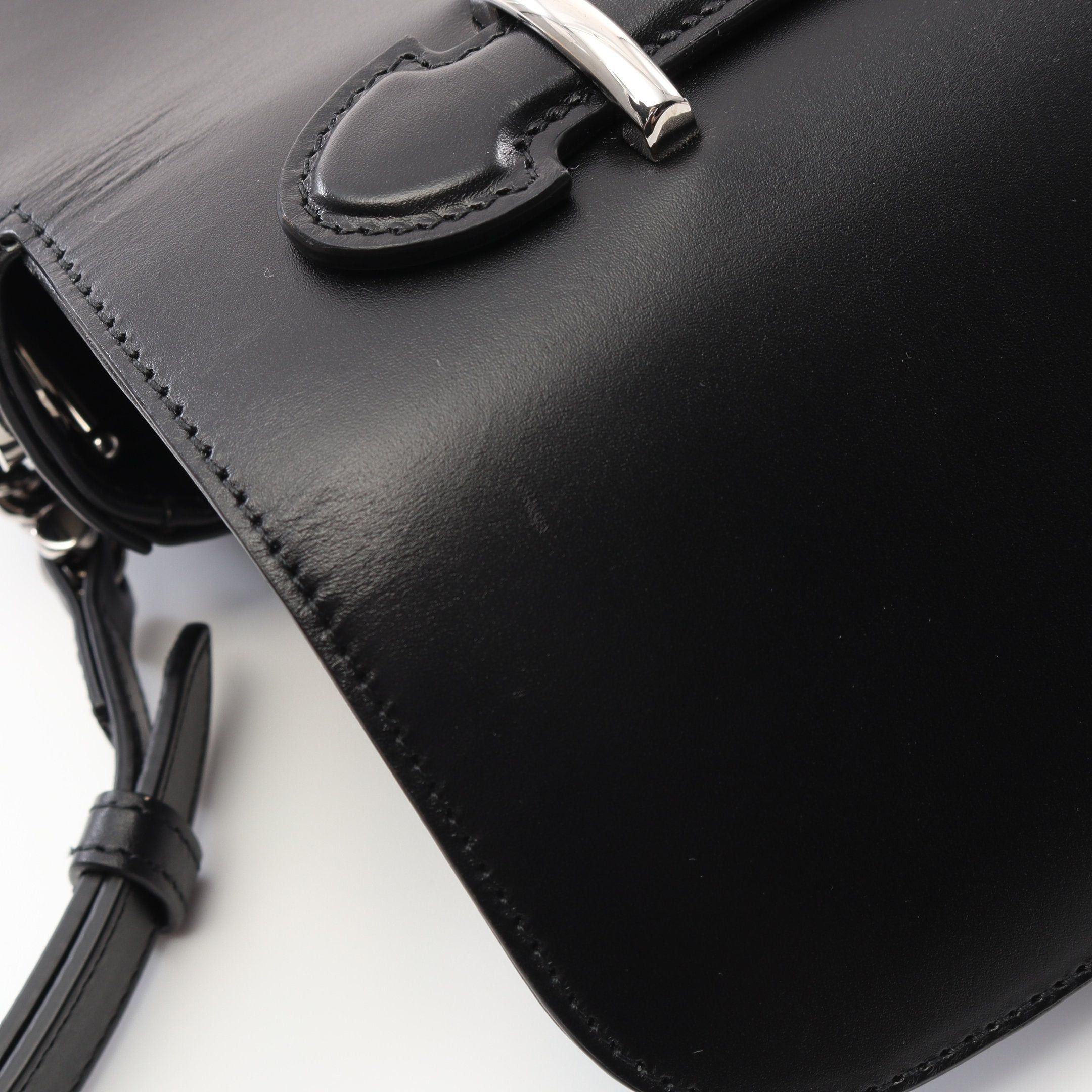 Gucci Gucci Double G Shoulder Bag Leather Black Size ONE SIZE - 7 Thumbnail