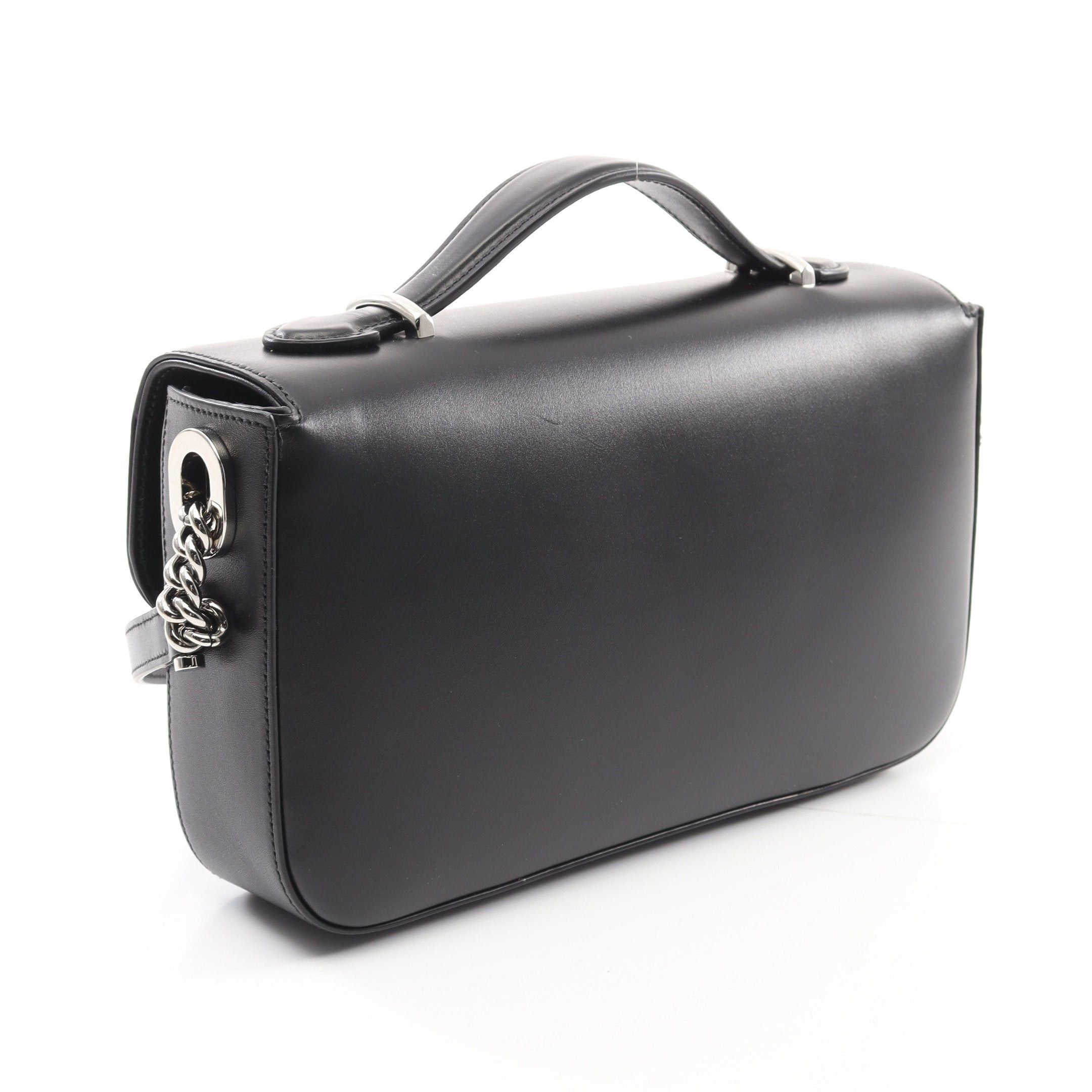 Gucci Gucci Double G Shoulder Bag Leather Black Size ONE SIZE - 2 Thumbnail