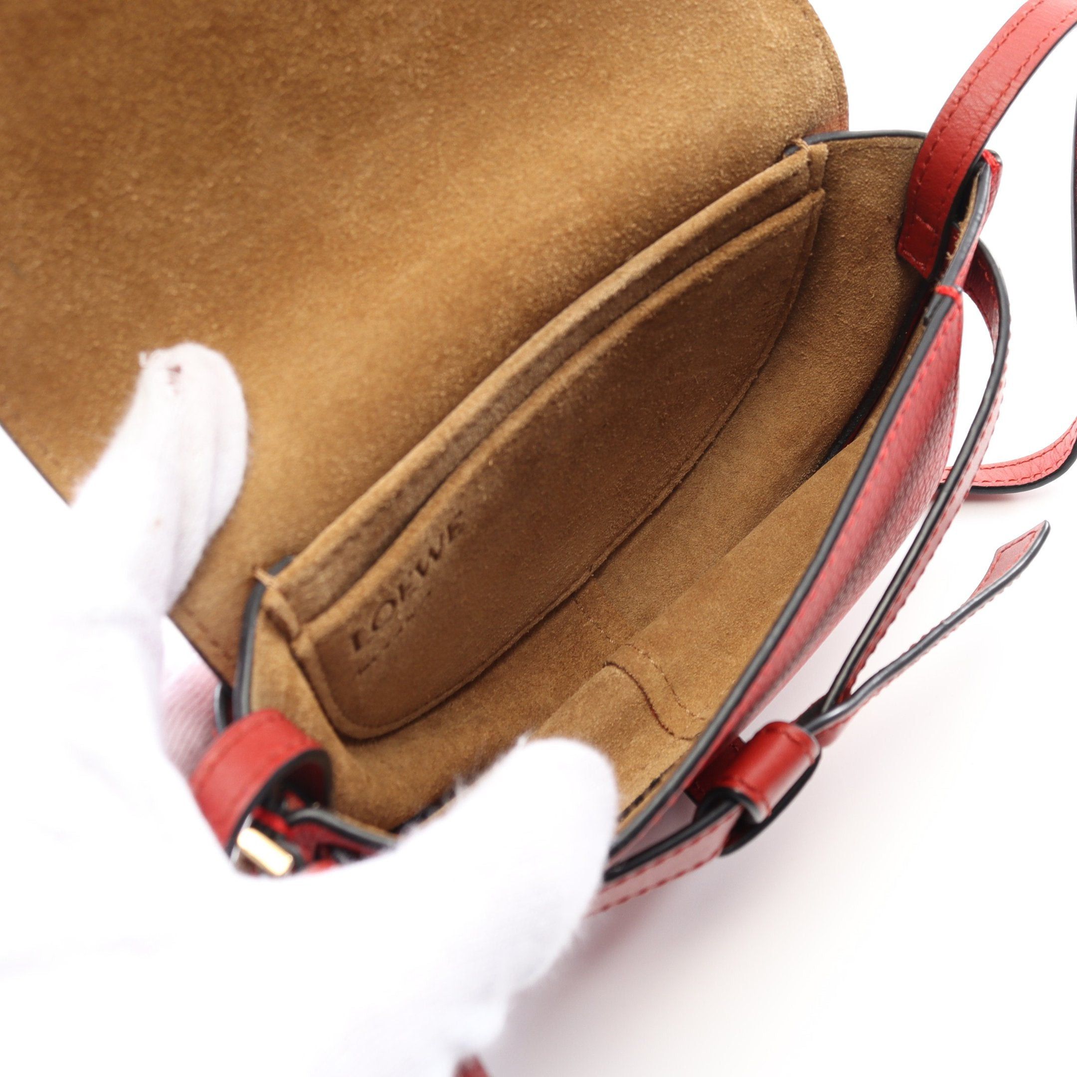Loewe Loewe Gate Bag Mini Shoulder Leather Red Size ONE SIZE - 3 Thumbnail