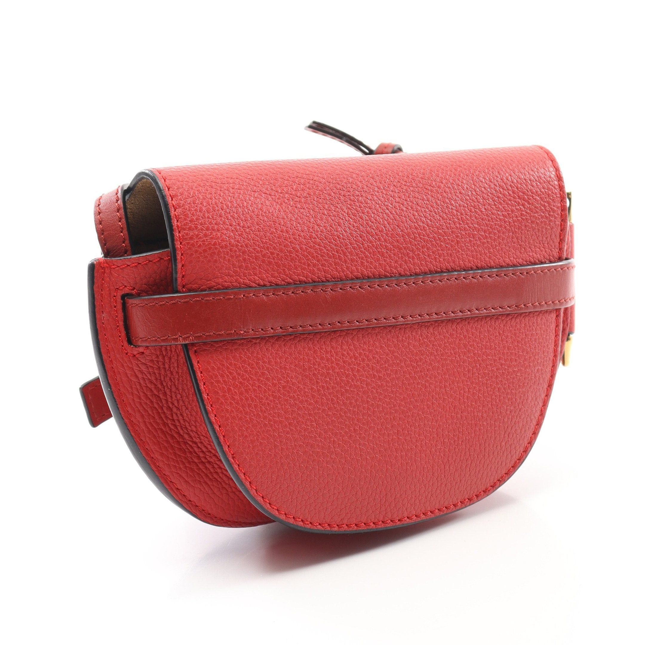 Loewe Loewe Gate Bag Mini Shoulder Leather Red Size ONE SIZE - 2 Thumbnail