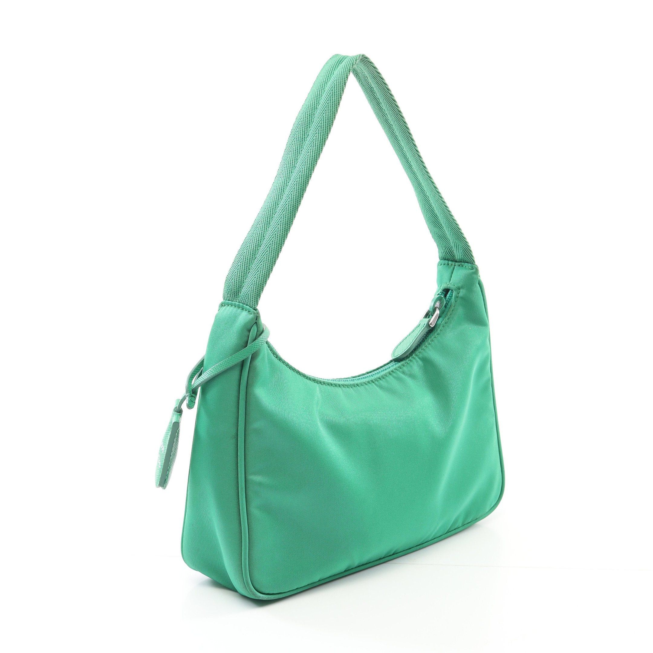 Prada Prada Re-Edition 2000 Tessuto Mini Bag Handbag Nylon Saffiano Leather Green Size ONE SIZE - 2 Thumbnail