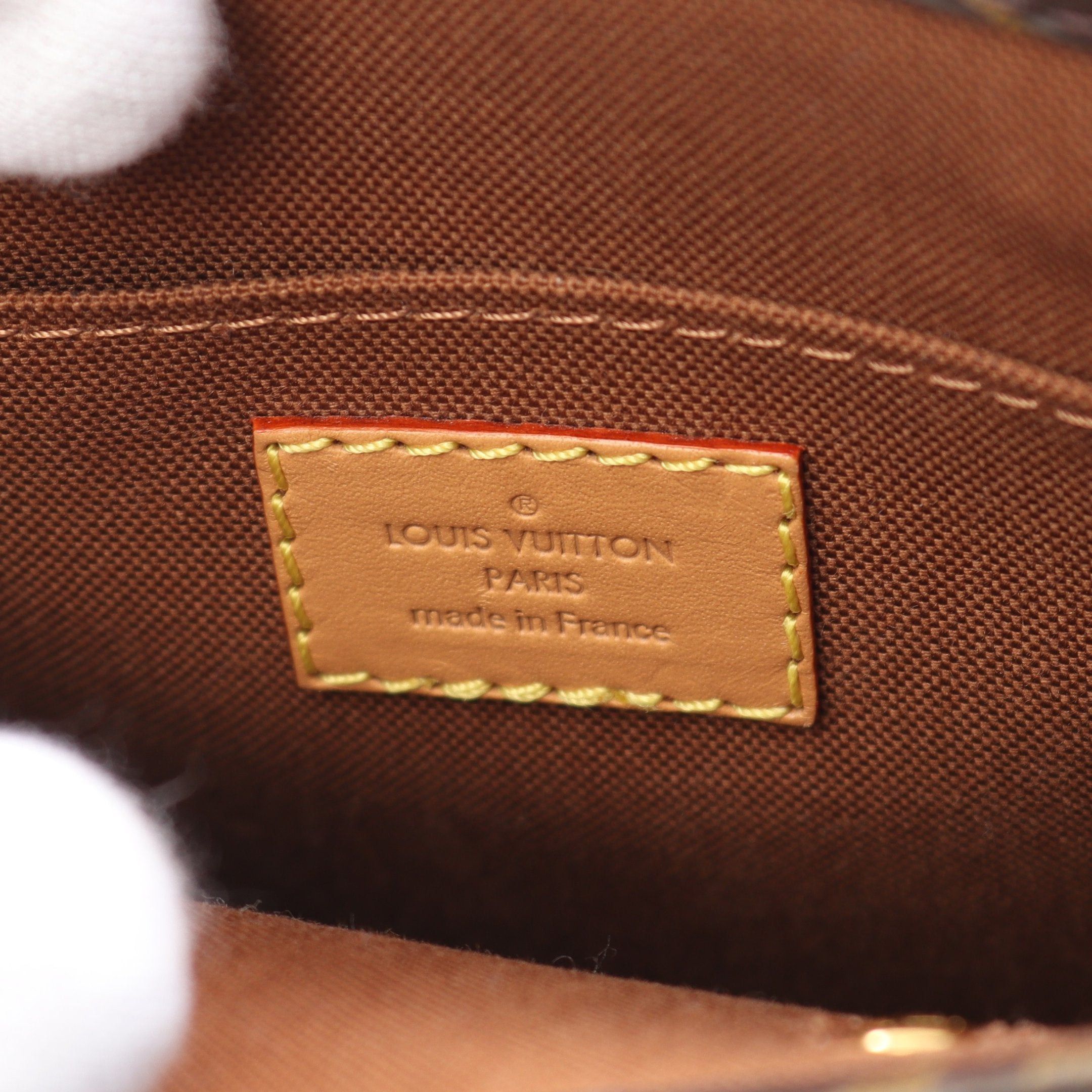 Louis Vuitton Louis Vuitton Petite Sac Plat Monogram Handbag Leather Brown Size ONE SIZE - 4 Thumbnail