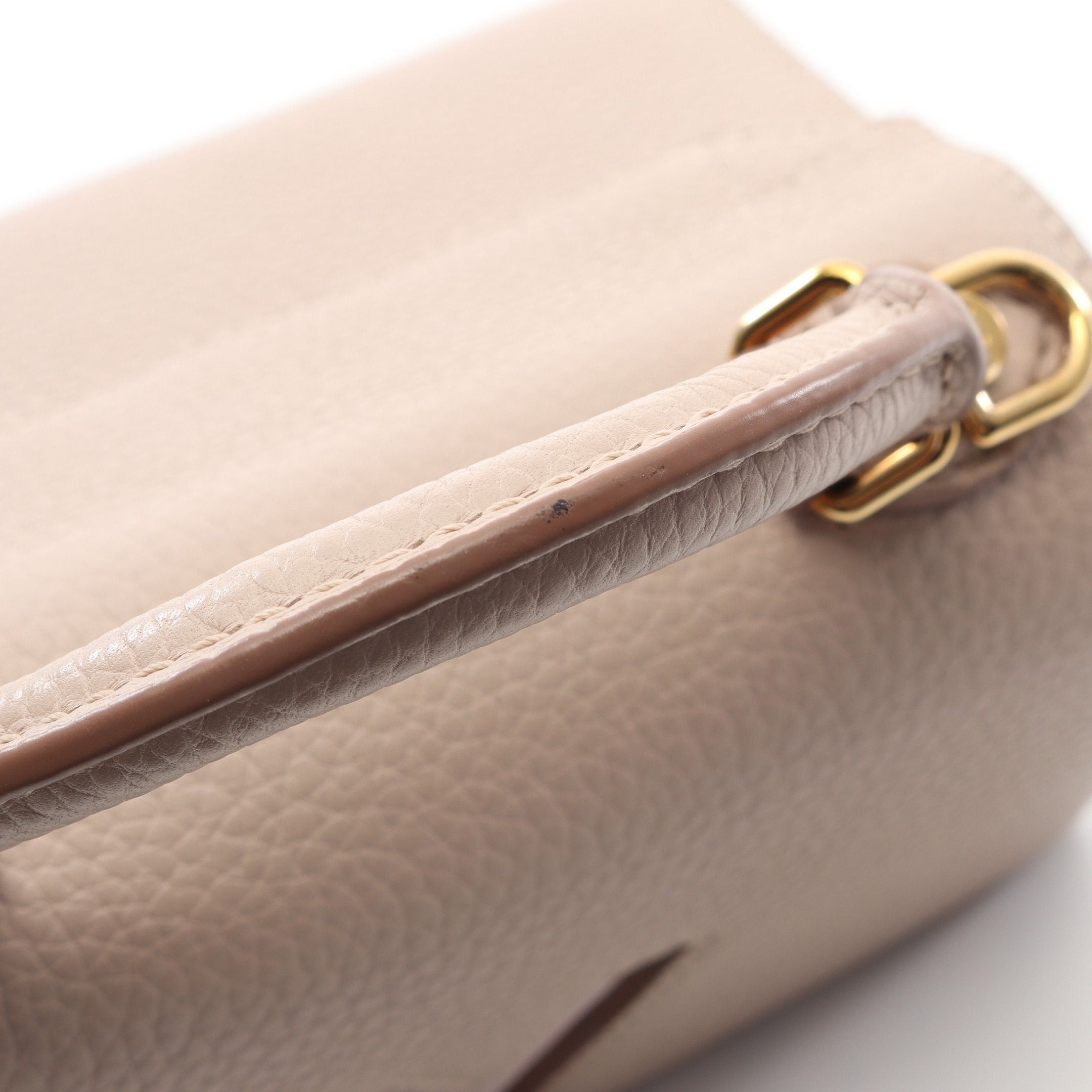 Louis Vuitton Louis Vuitton Twist One Handle Bb Greige Handbag Leather Gray Beige Size ONE SIZE - 6 Thumbnail