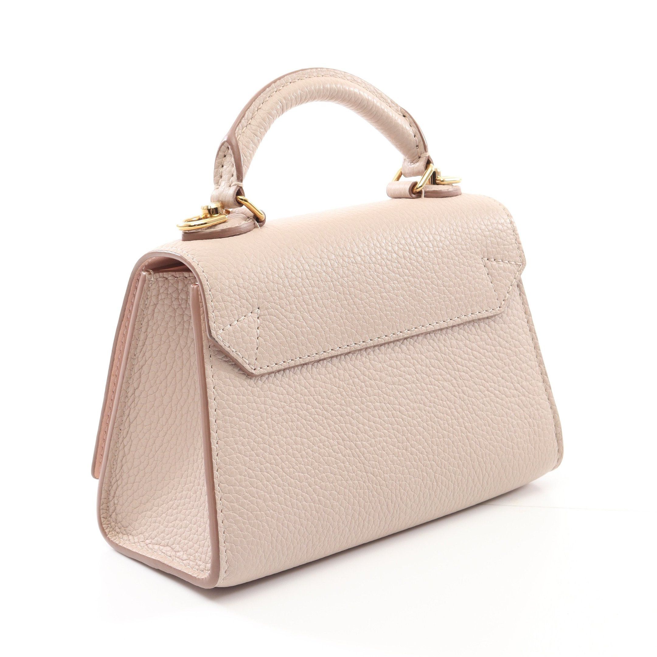 Louis Vuitton Louis Vuitton Twist One Handle Bb Greige Handbag Leather Gray Beige Size ONE SIZE - 2 Thumbnail