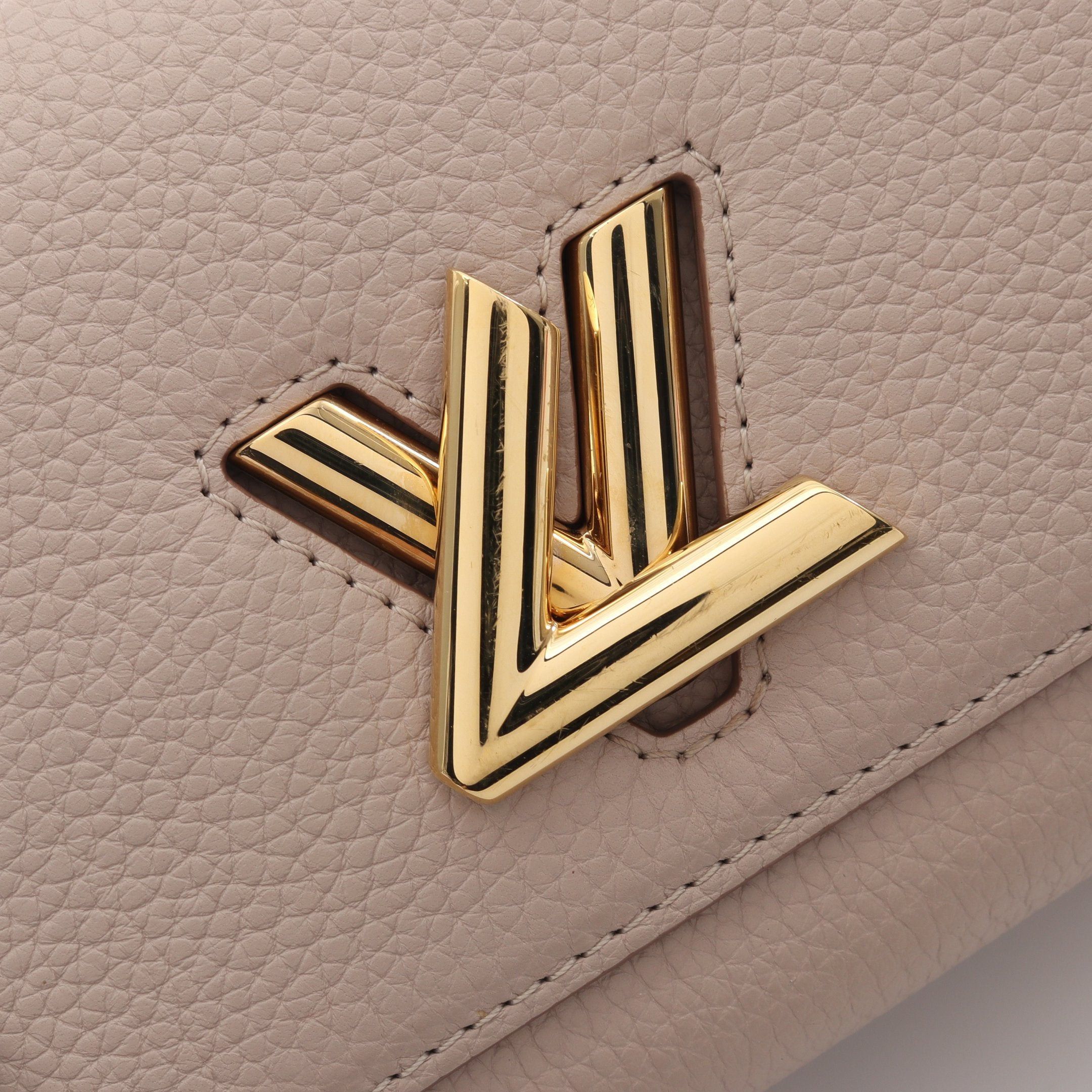 Louis Vuitton Louis Vuitton Twist One Handle Bb Greige Handbag Leather Gray Beige Size ONE SIZE - 7 Thumbnail