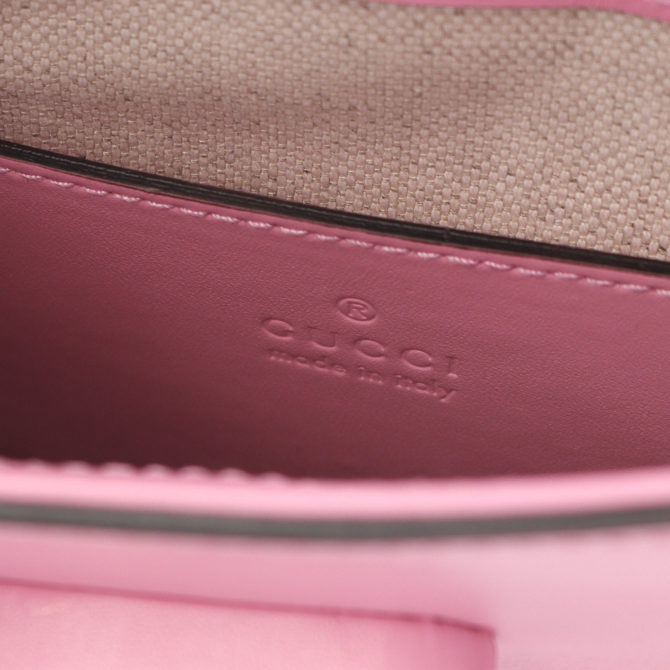 Gucci Gucci Bamboo Handbag Leather Pink Size ONE SIZE - 4 Thumbnail