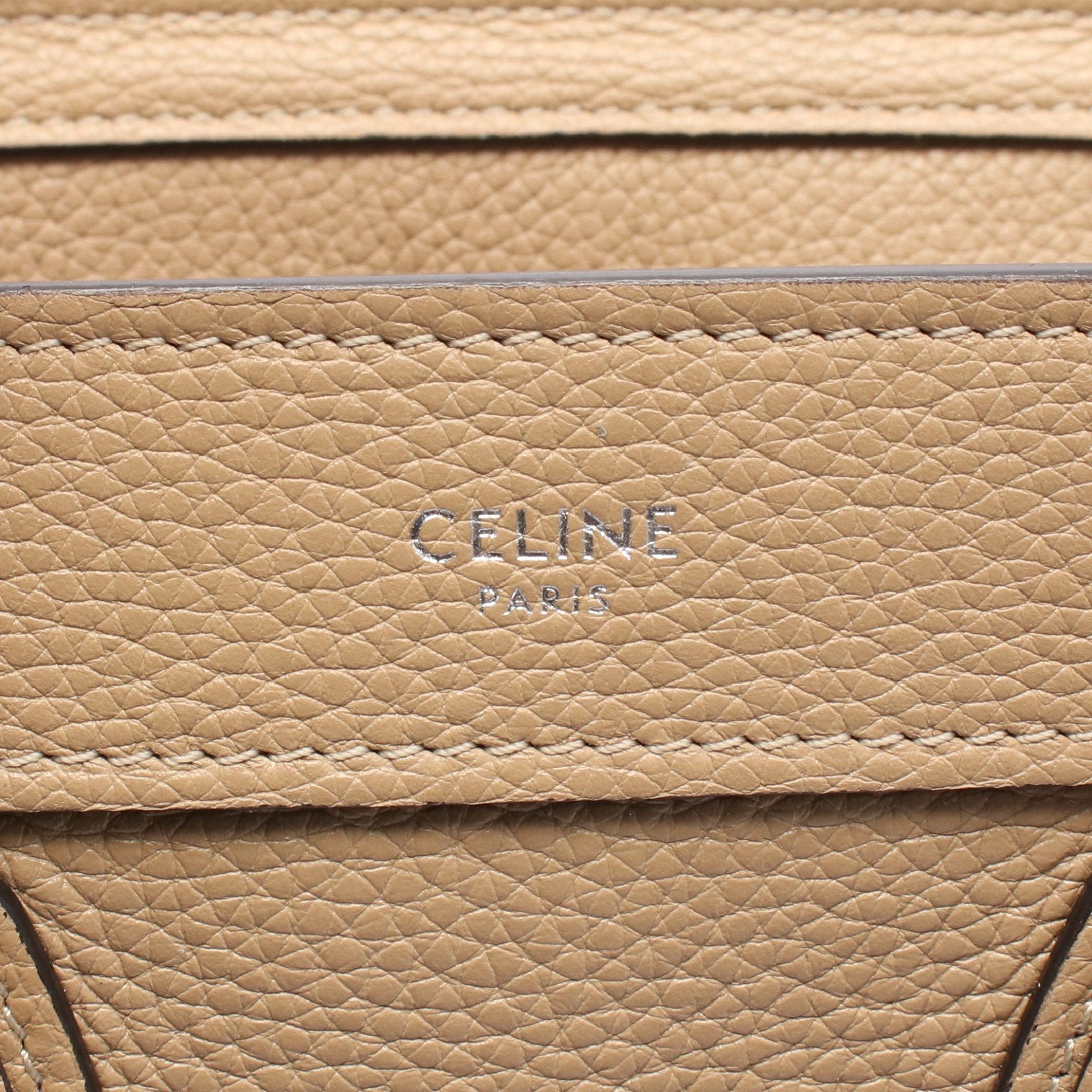 Celine Celine Luggage Nano Shopper Handbag Leather Beige Size ONE SIZE - 4 Thumbnail
