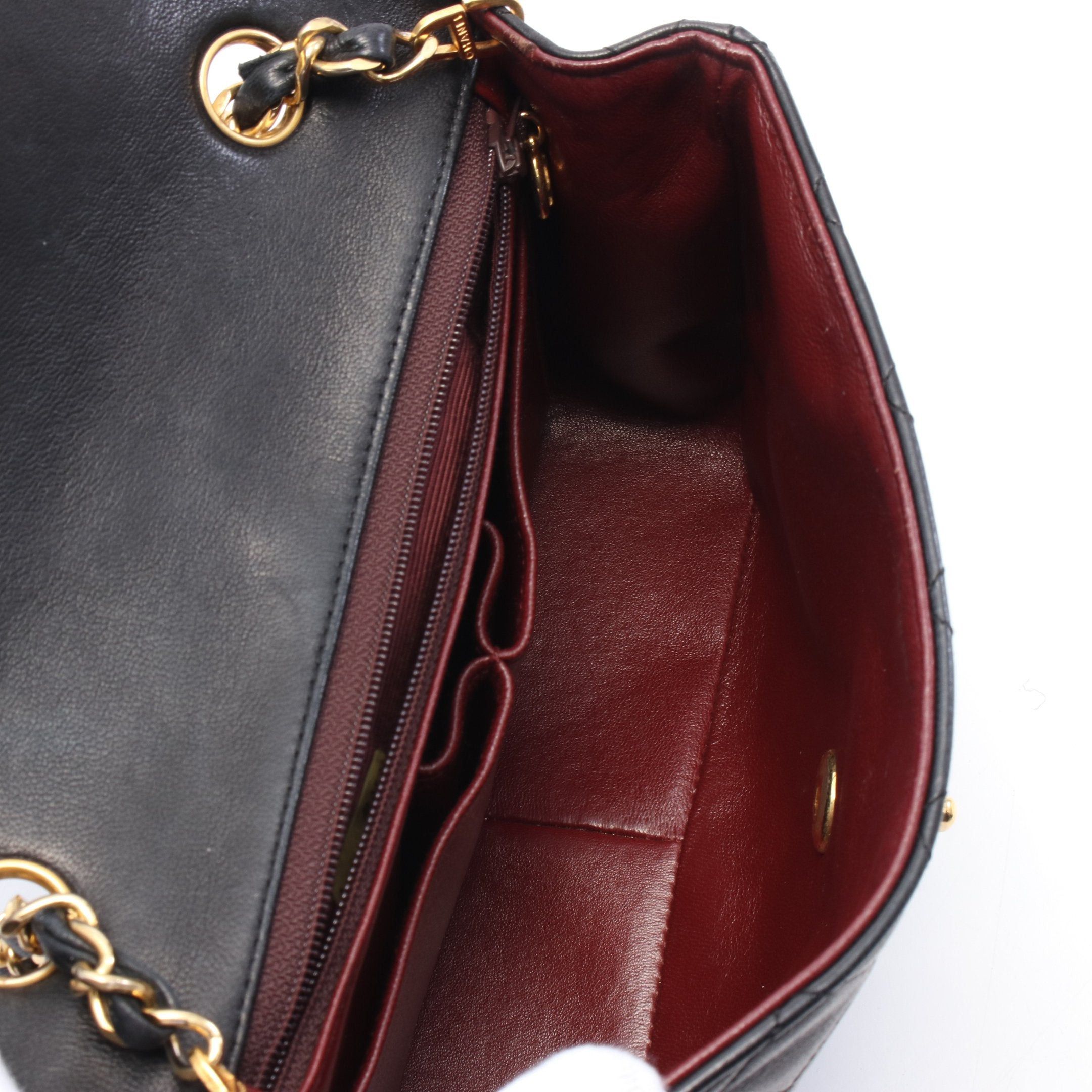 Chanel Chanel Mini Matelasse 20 Chain Shoulder Bag Lambskin Black Gold Hardware Size ONE SIZE - 3 Thumbnail