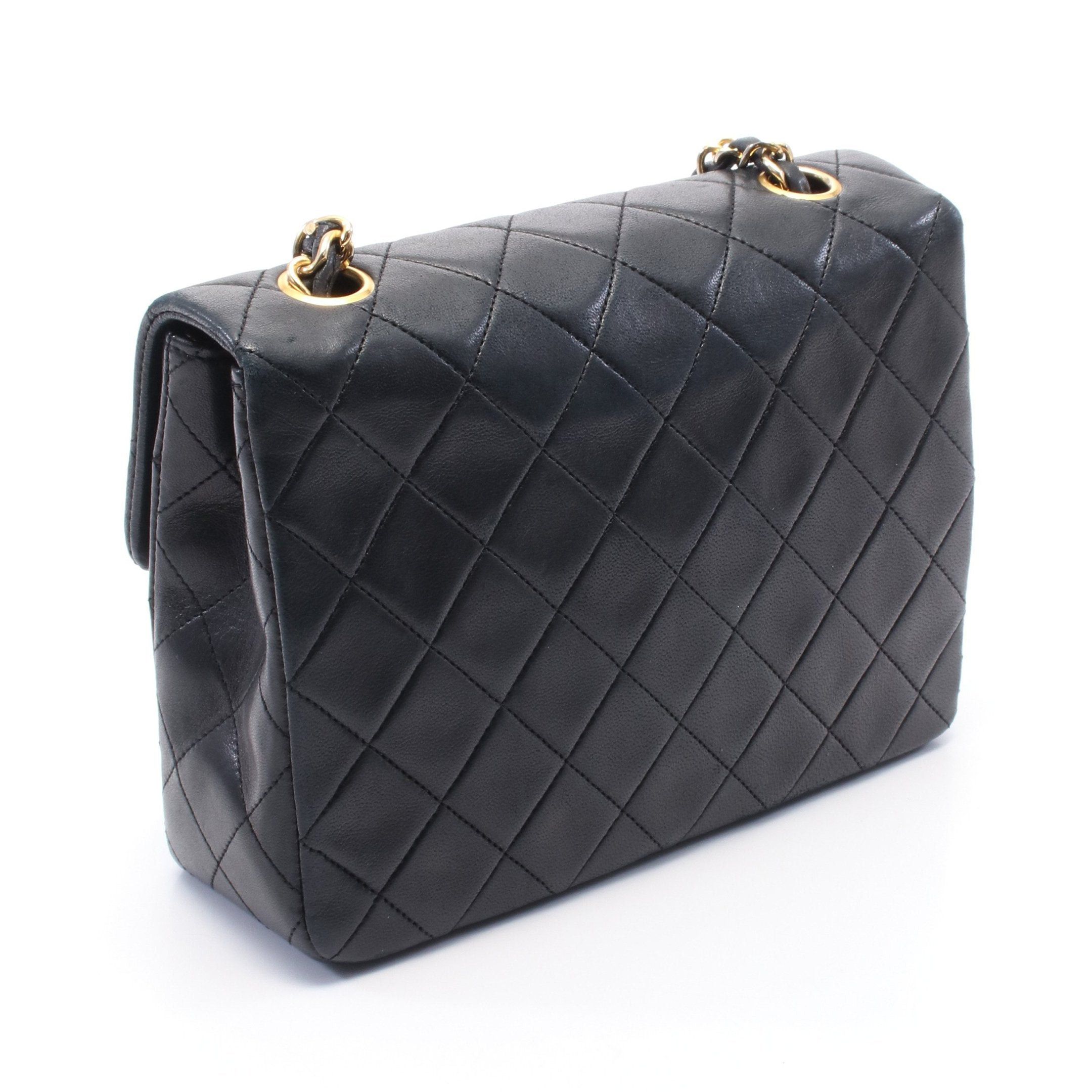 Chanel Chanel Mini Matelasse 20 Chain Shoulder Bag Lambskin Black Gold Hardware Size ONE SIZE - 2 Thumbnail