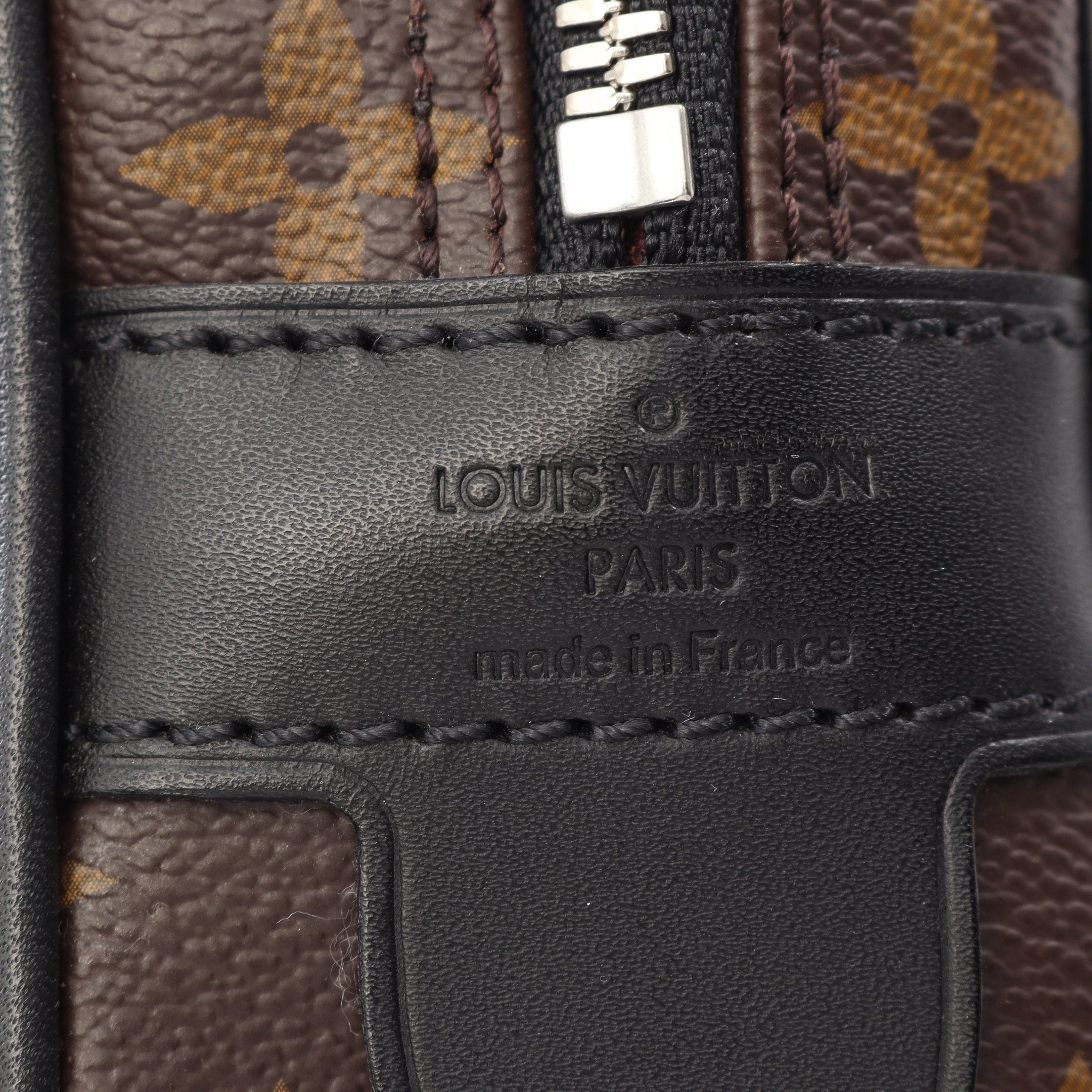 Louis Vuitton Louis Vuitton Porte Document Voyage Monogram Macassar Business Bag Briefcase Leather Brown Black Size ONE SIZE - 4 Thumbnail