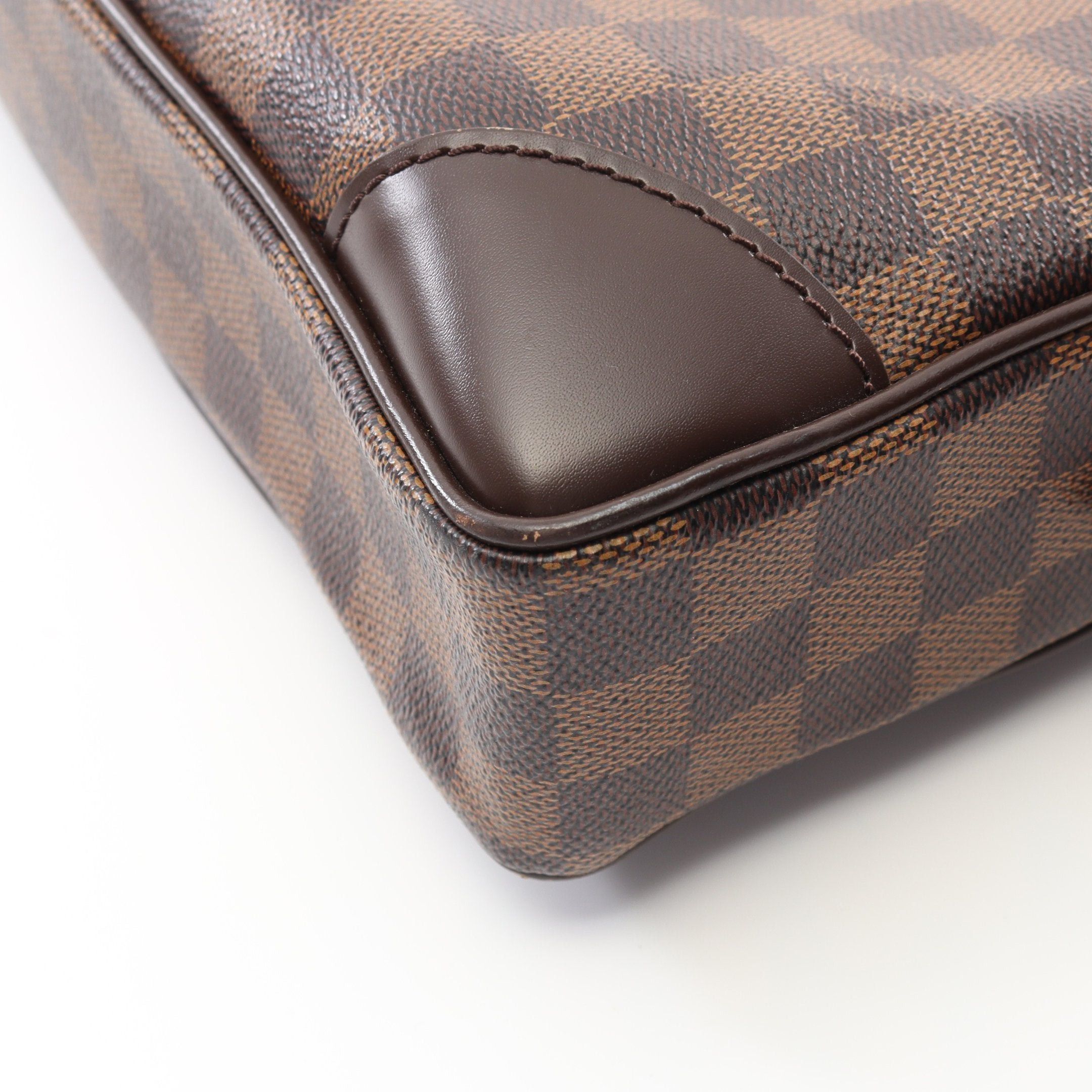 Louis Vuitton Louis Vuitton Porte Document Voyage Damier Ebene Business Bag Briefcase Leather Brown Size ONE SIZE - 7 Thumbnail