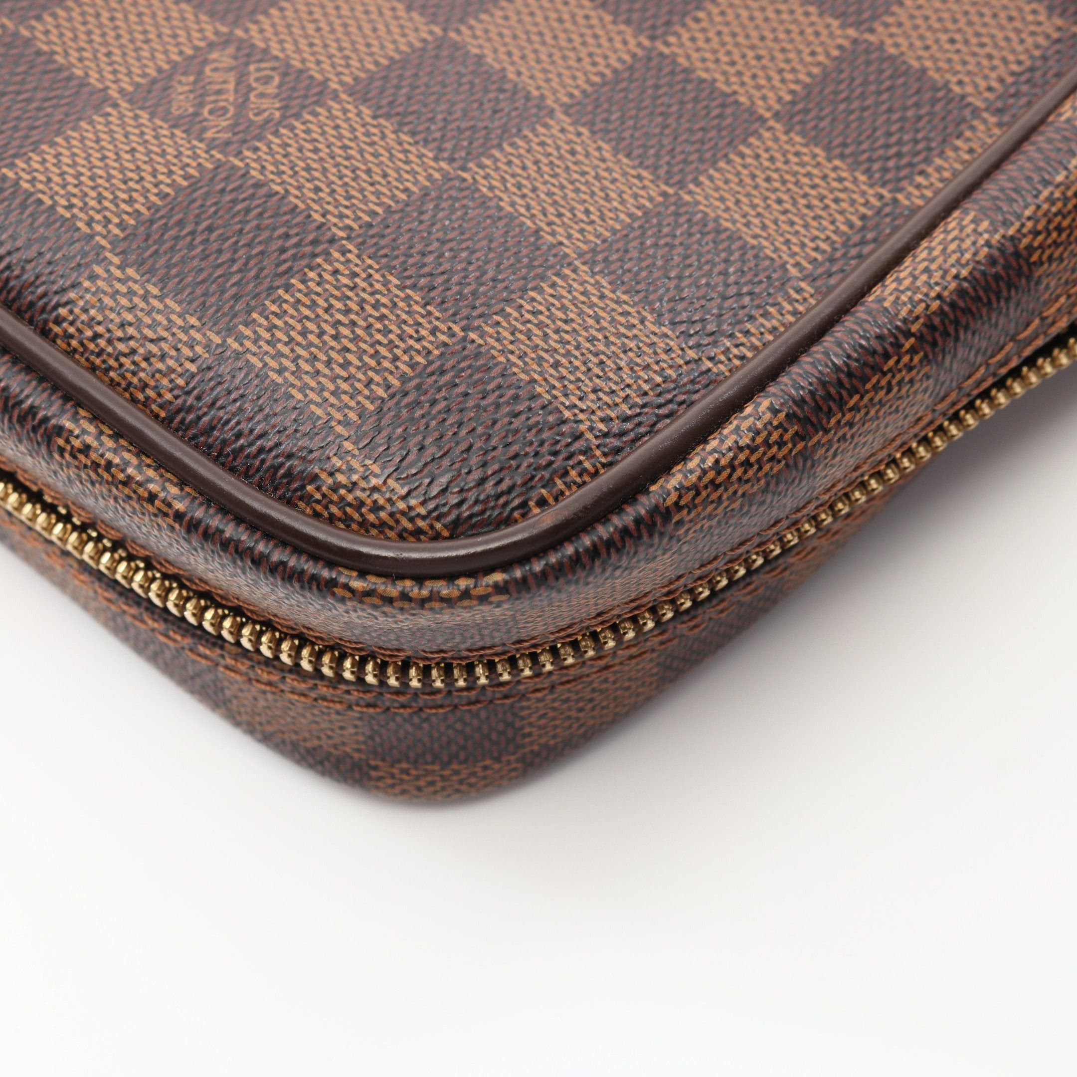 Louis Vuitton Louis Vuitton Porte Document Voyage Damier Ebene Business Bag Briefcase Leather Brown Size ONE SIZE - 9 Thumbnail