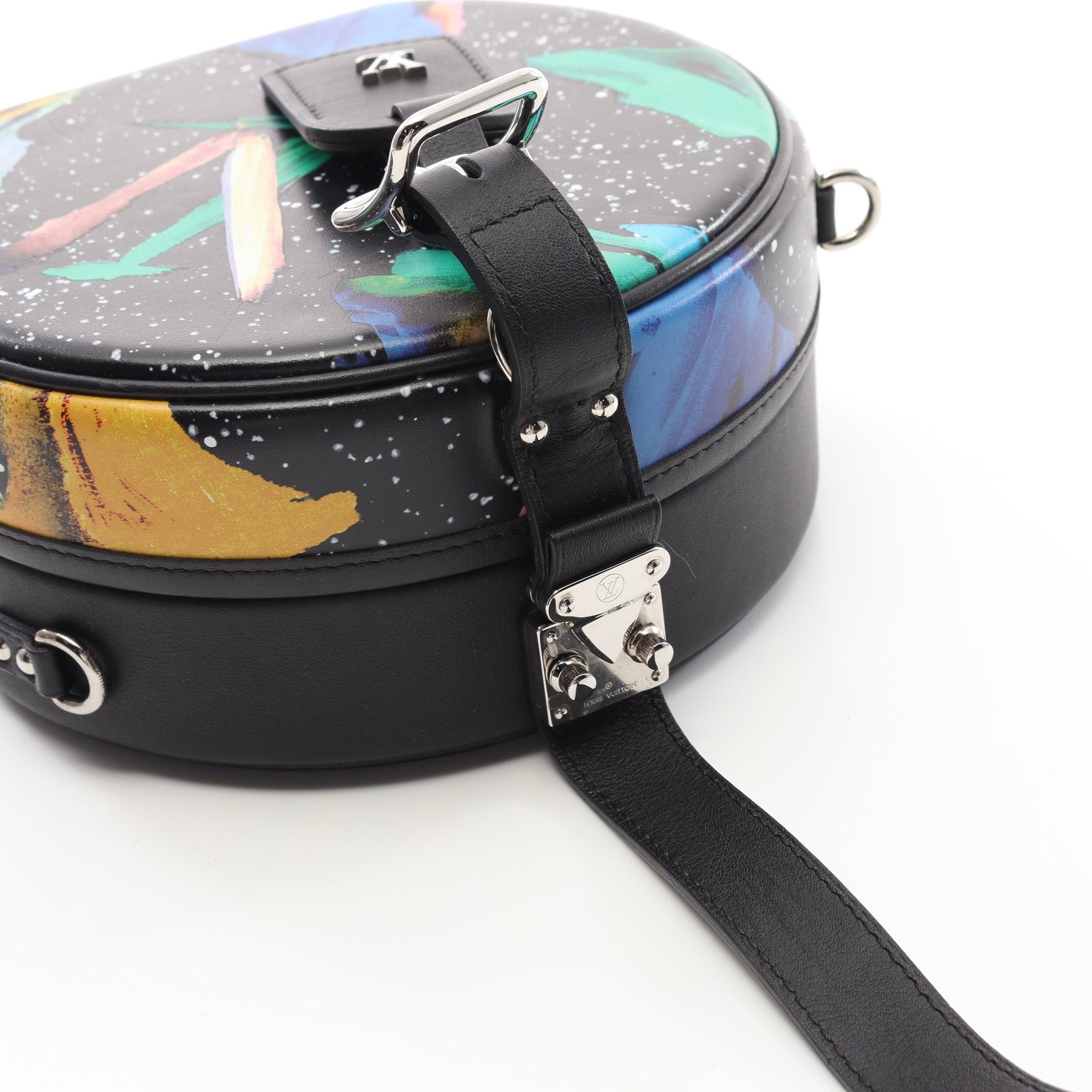 Louis Vuitton Louis Vuitton Petite Boatt Chapeau Handbag Leather Black Multicolor Size ONE SIZE - 10 Thumbnail