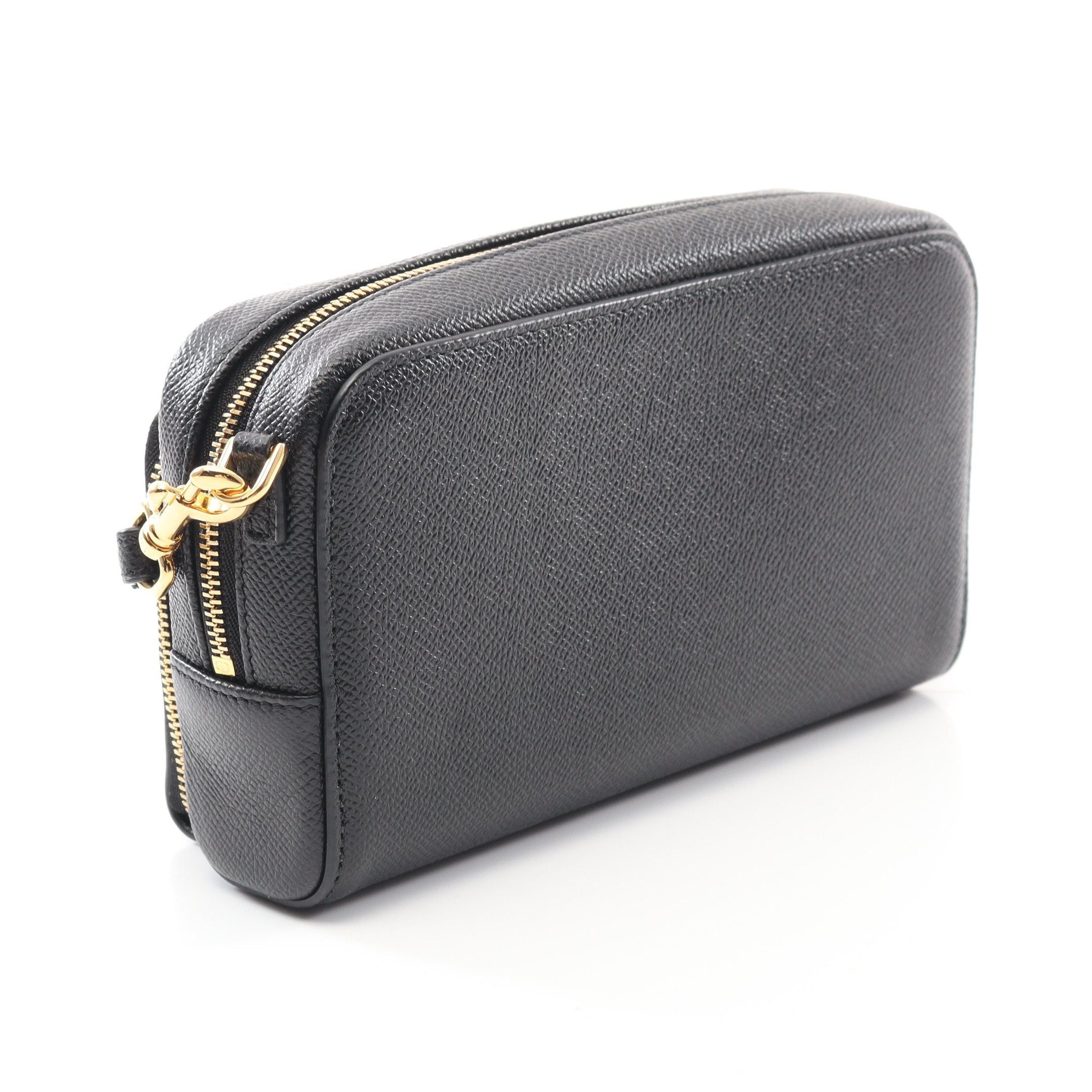 Dior Dior Karo Double Pouch Shoulder Bag Leather Black Size ONE SIZE - 2 Thumbnail
