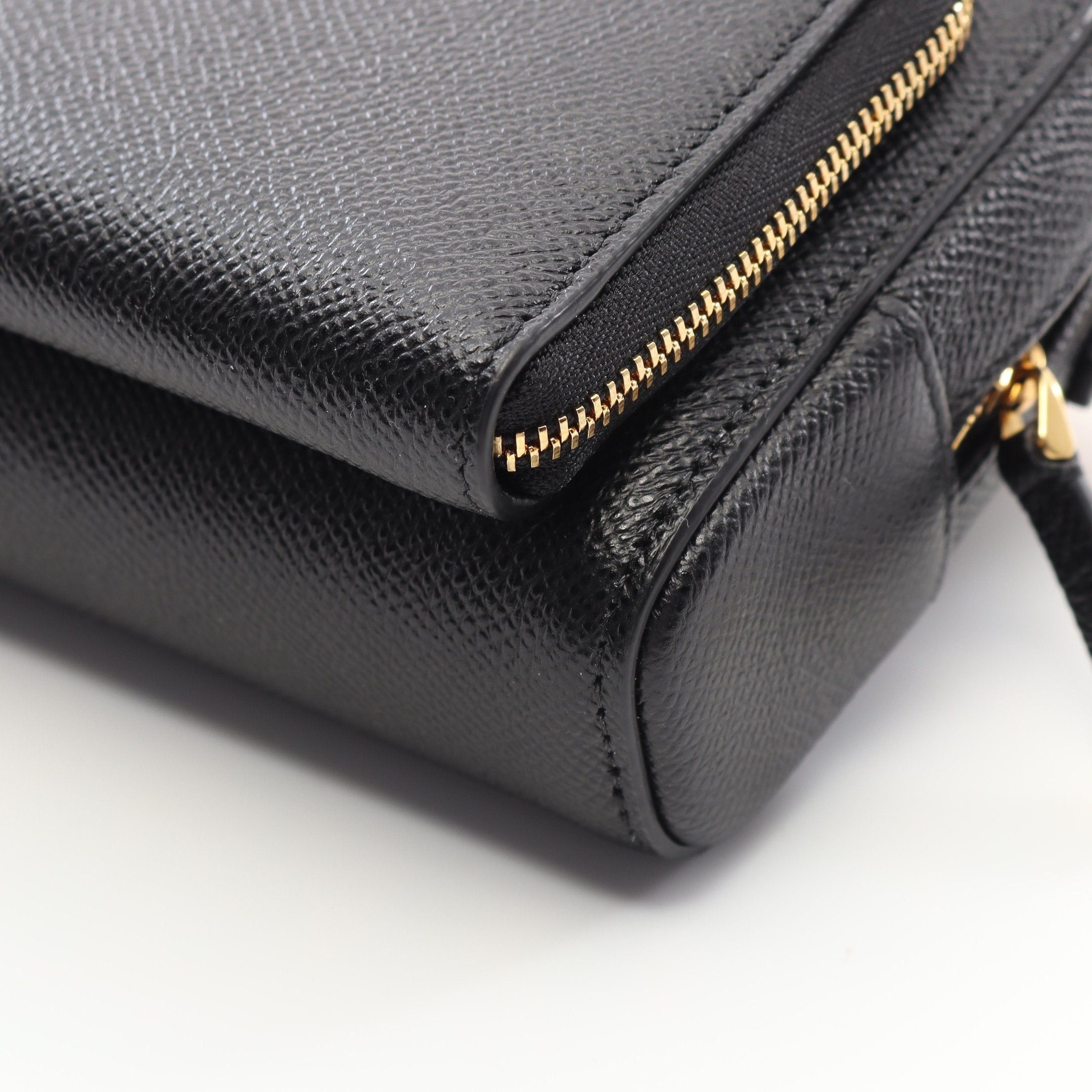 Dior Dior Karo Double Pouch Shoulder Bag Leather Black Size ONE SIZE - 5 Thumbnail