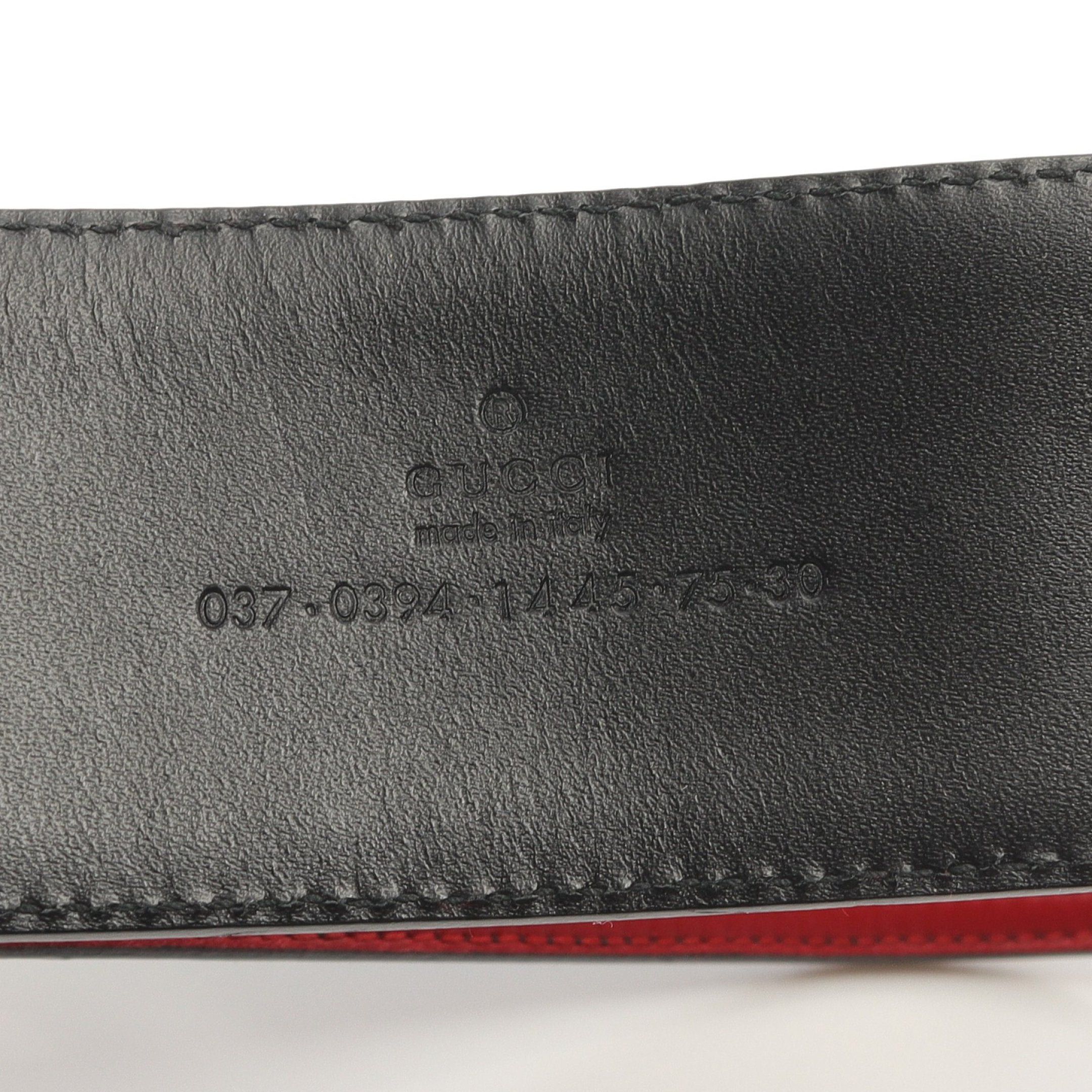 Gucci Gucci Gg Canvas Belt Leather Beige Black Red Size ONE SIZE - 4 Thumbnail