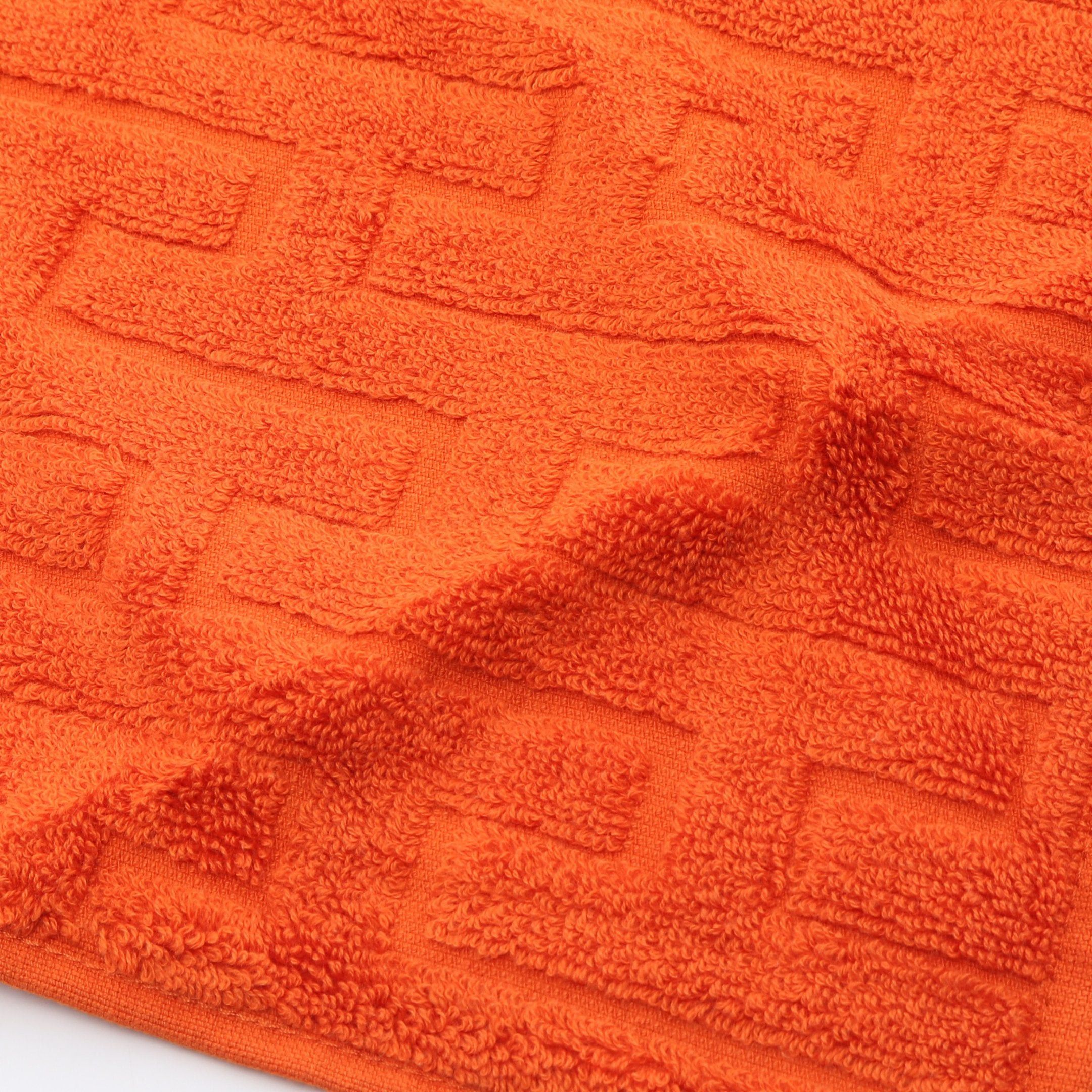 Hermes Hermes Carre Towel Stairs Cotton Orange Size ONE SIZE - 4 Thumbnail