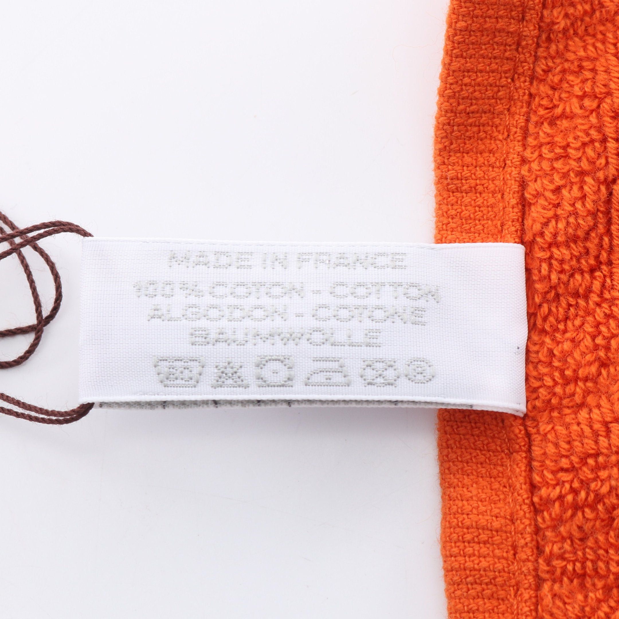 Hermes Hermes Carre Towel Stairs Cotton Orange Size ONE SIZE - 3 Thumbnail