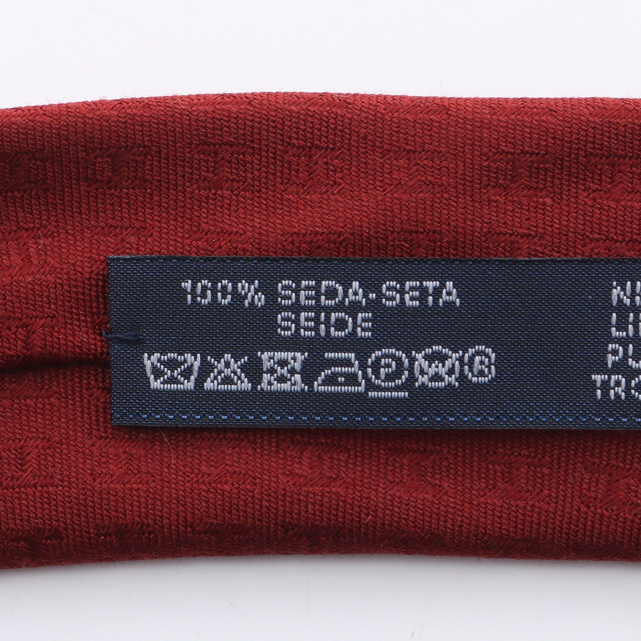Hermes Hermes H Logo Tie Silk Red Brown Size ONE SIZE - 5 Thumbnail