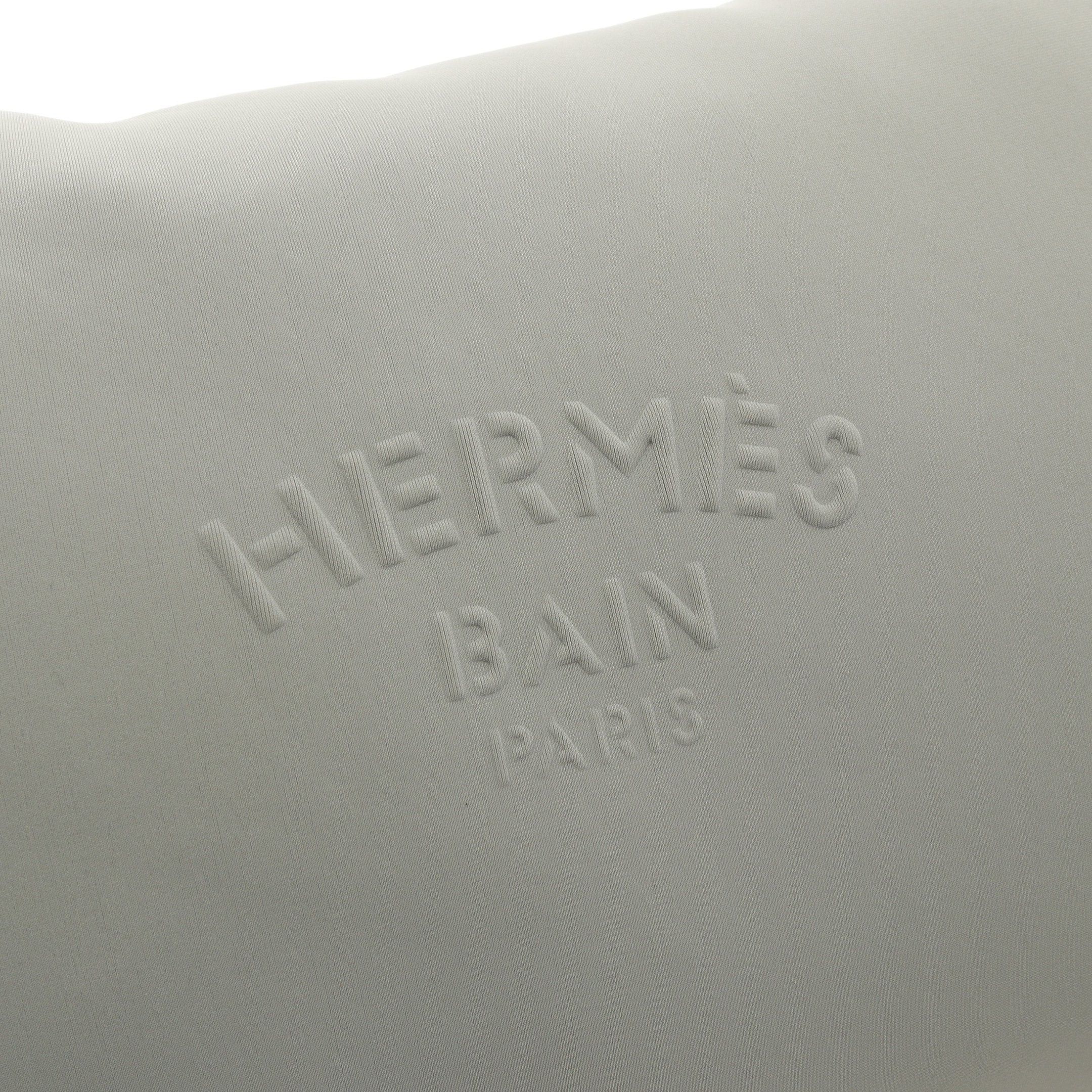 Hermes Hermes Yachting Pillow Accessory Nylon Cotton Gray White Size ONE SIZE - 3 Thumbnail