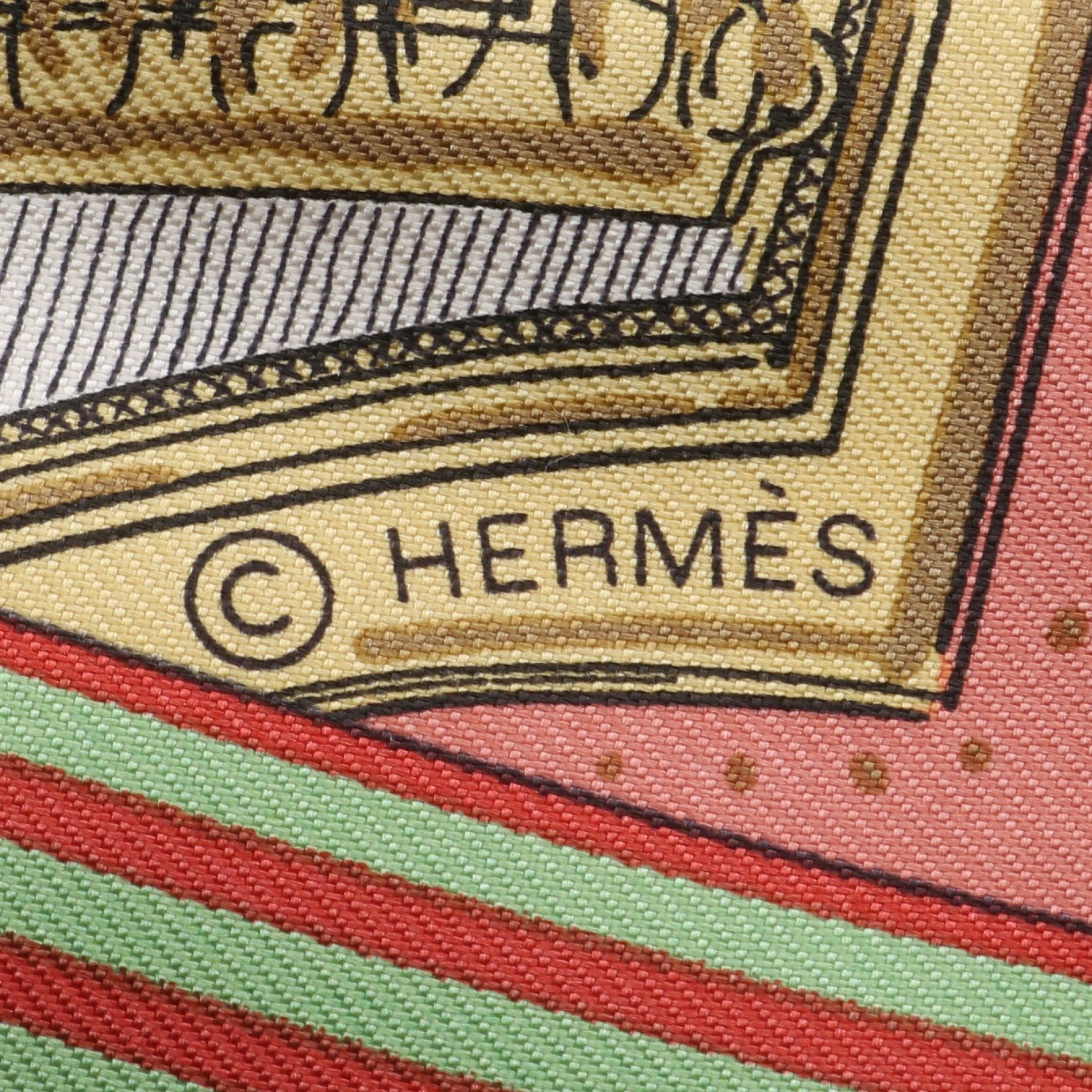 Hermes Hermes Carres 90 Grand Theatre Nouveau Scarf Silk Multicolor Size ONE SIZE - 2 Thumbnail
