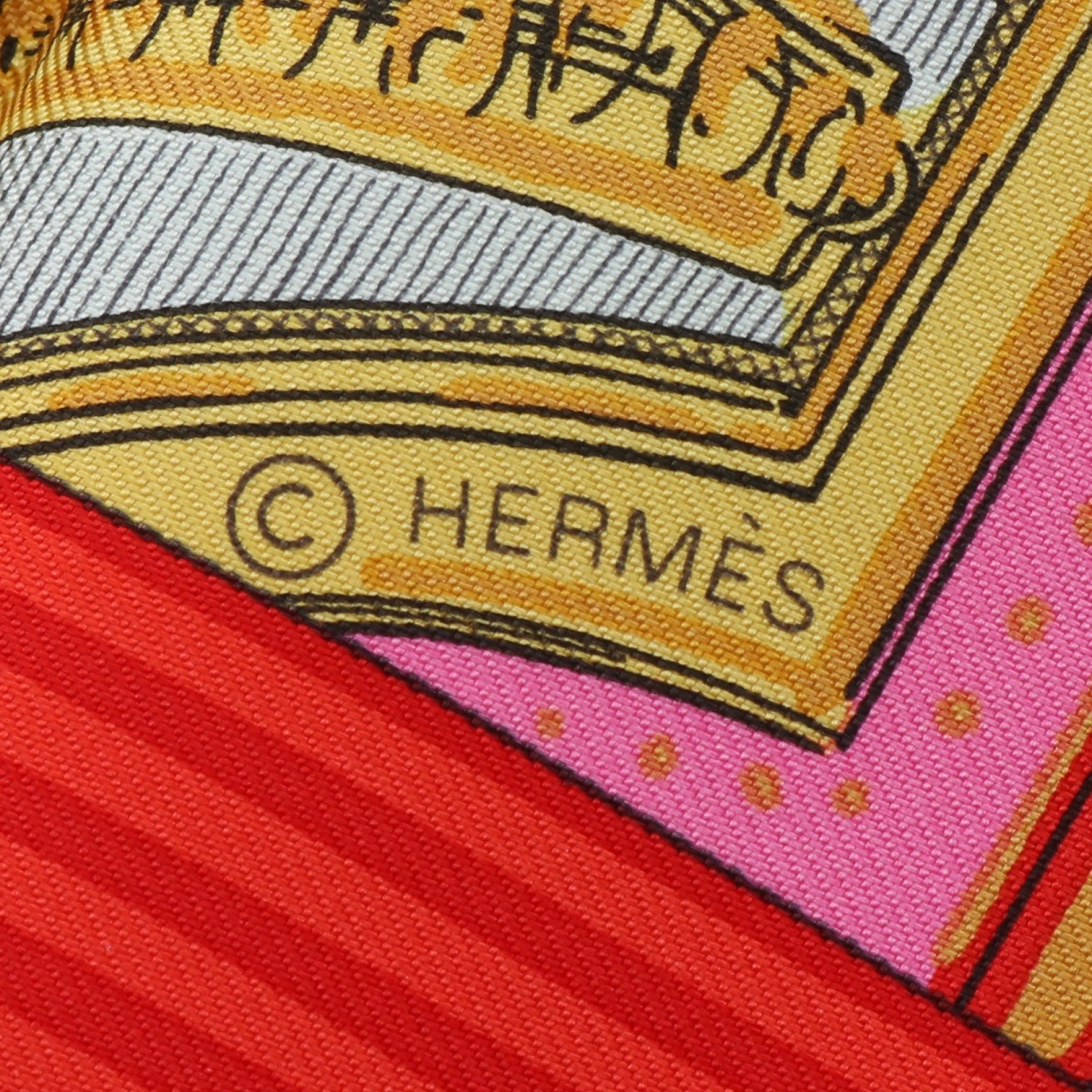 Hermes Hermes Carres 90 Grand The Atre Nouveau Scarf Silk Multicolor Size ONE SIZE - 2 Thumbnail