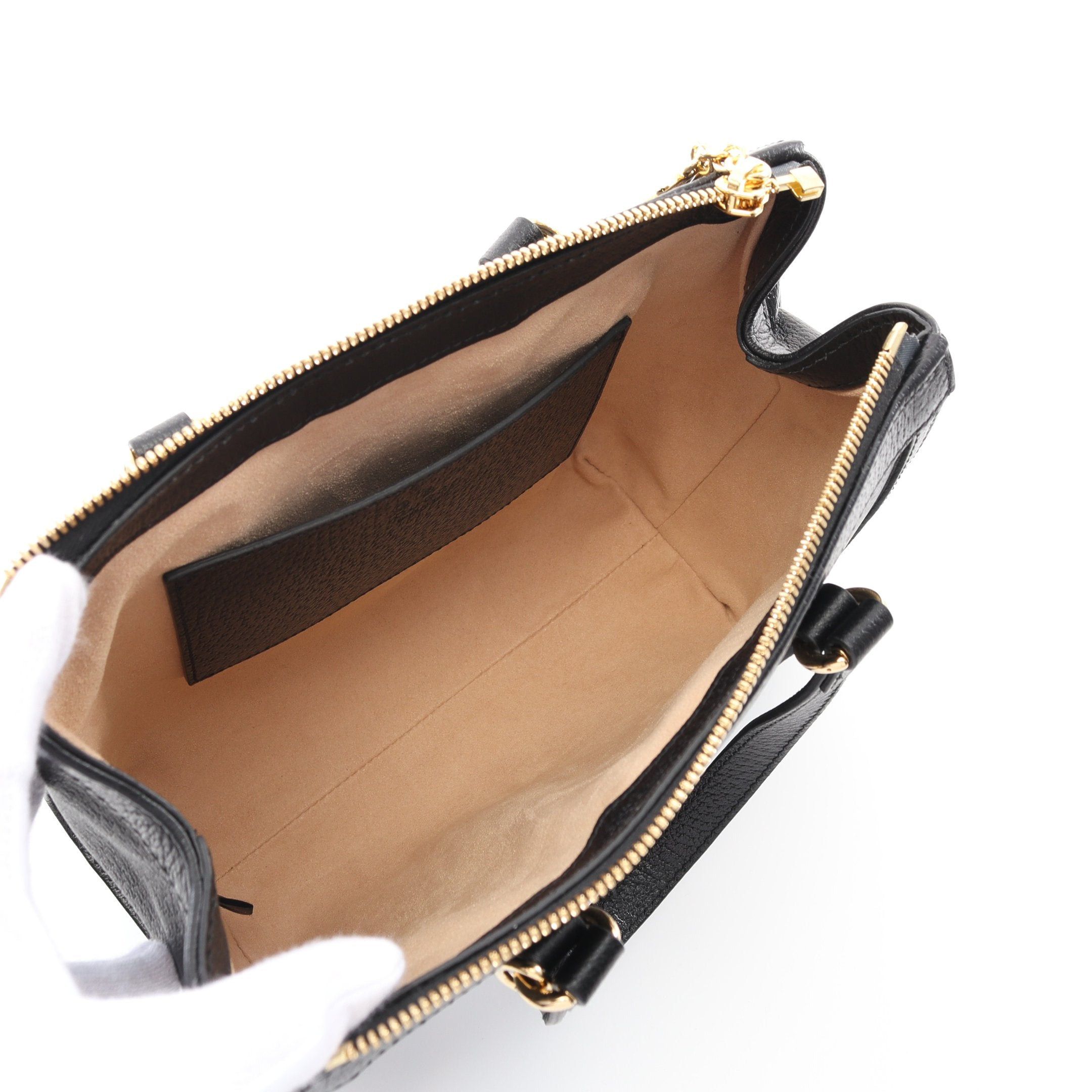 Gucci Gucci Ophidia Handbag Leather Black Multicolor Size ONE SIZE - 3 Thumbnail