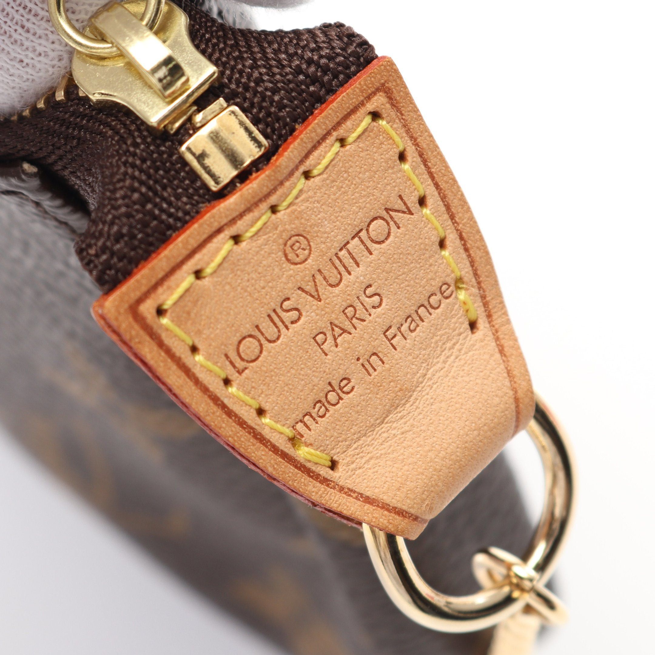 Louis Vuitton Louis Vuitton Mini Pochette Accessoires Monogram Chain Handbag Leather Brown Size ONE SIZE - 4 Thumbnail