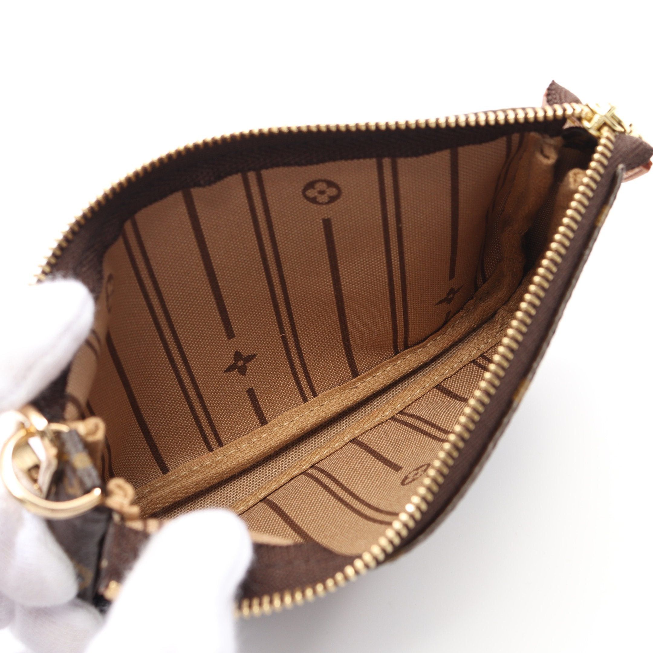 Louis Vuitton Louis Vuitton Mini Pochette Accessoires Monogram Chain Handbag Leather Brown Size ONE SIZE - 3 Thumbnail