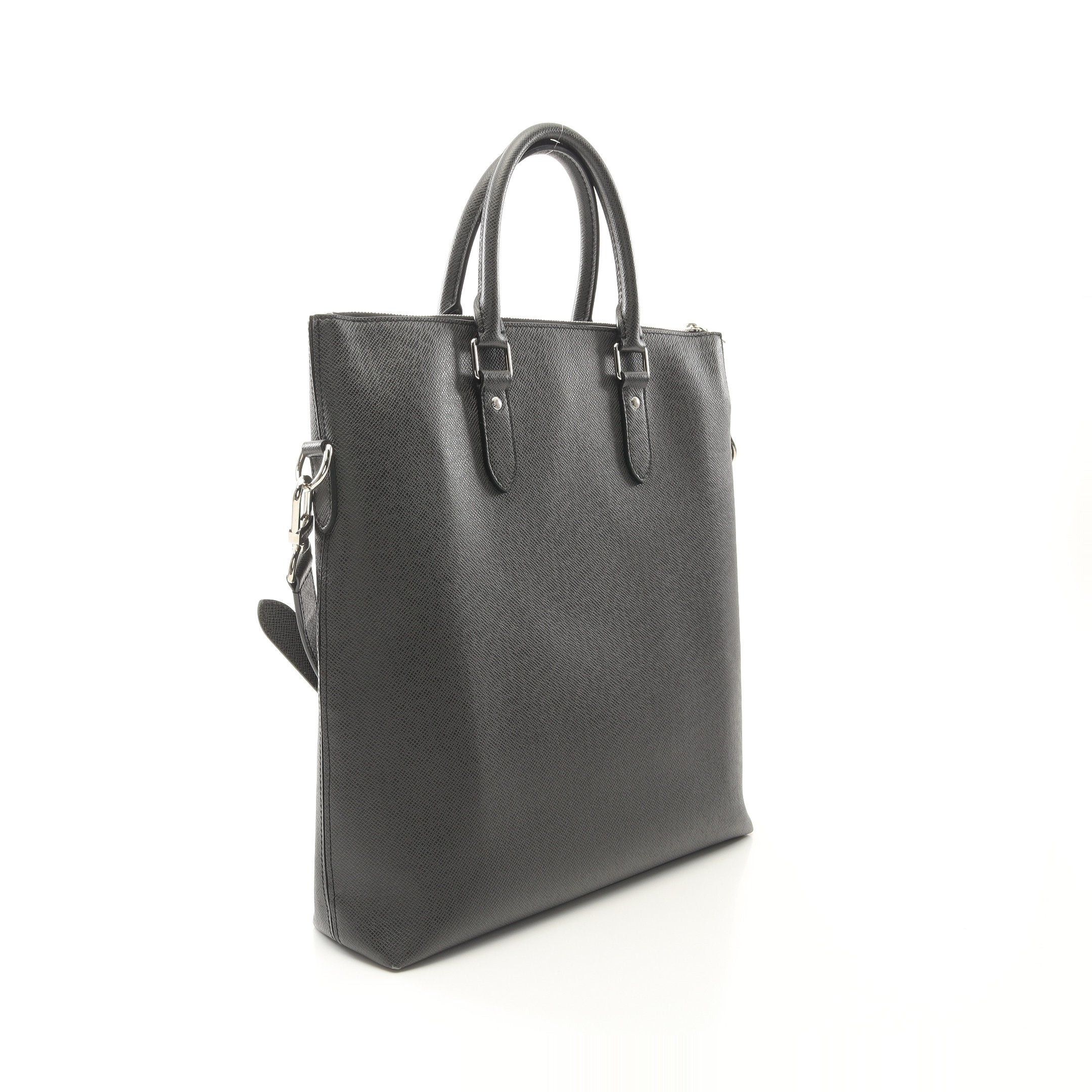 Louis Vuitton Louis Vuitton Anton Tote Taiga Noir Bag Handbag Leather Black Size ONE SIZE - 2 Thumbnail
