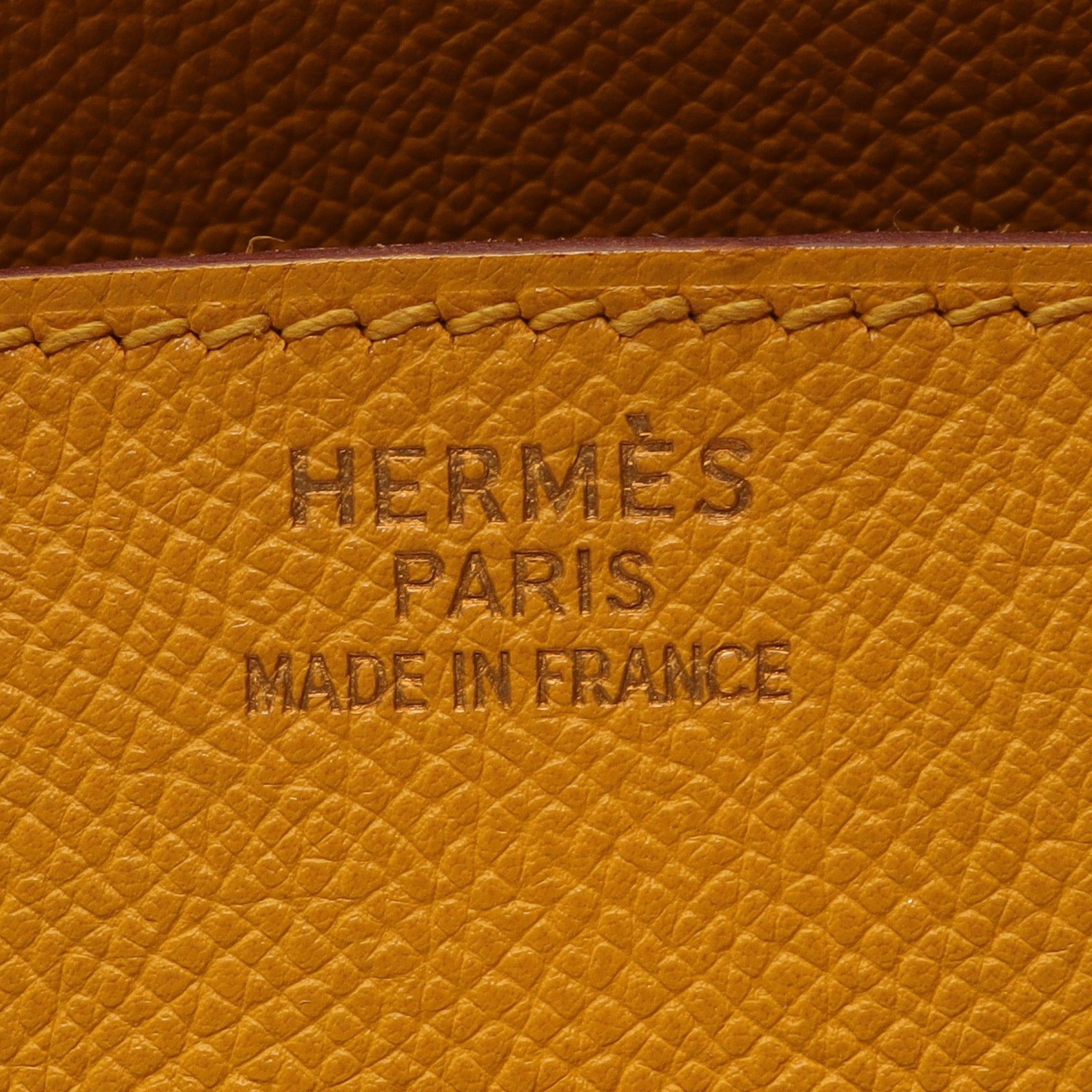 Hermes Hermes Birkin 35 Jaune Doll Handbag Veau Epsom Yellow Gold Hardware Stamp (Manufactured Around 2002) Size ONE SIZE - 4 Thumbnail