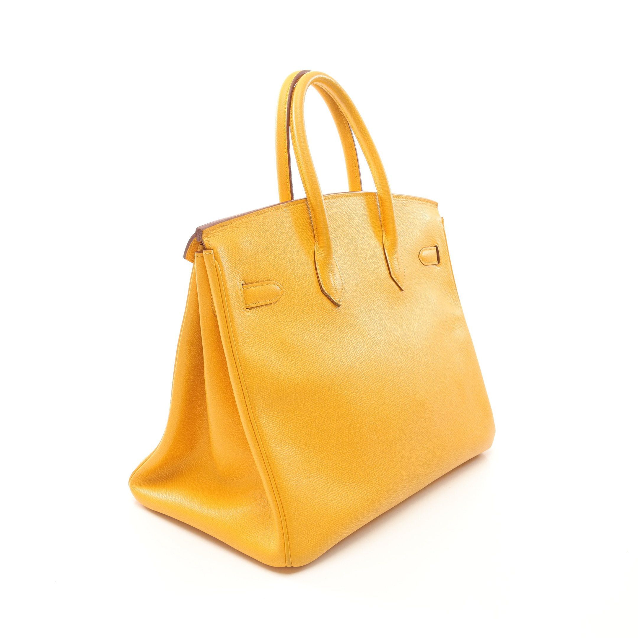Hermes Hermes Birkin 35 Jaune Doll Handbag Veau Epsom Yellow Gold Hardware Stamp (Manufactured Around 2002) Size ONE SIZE - 2 Thumbnail