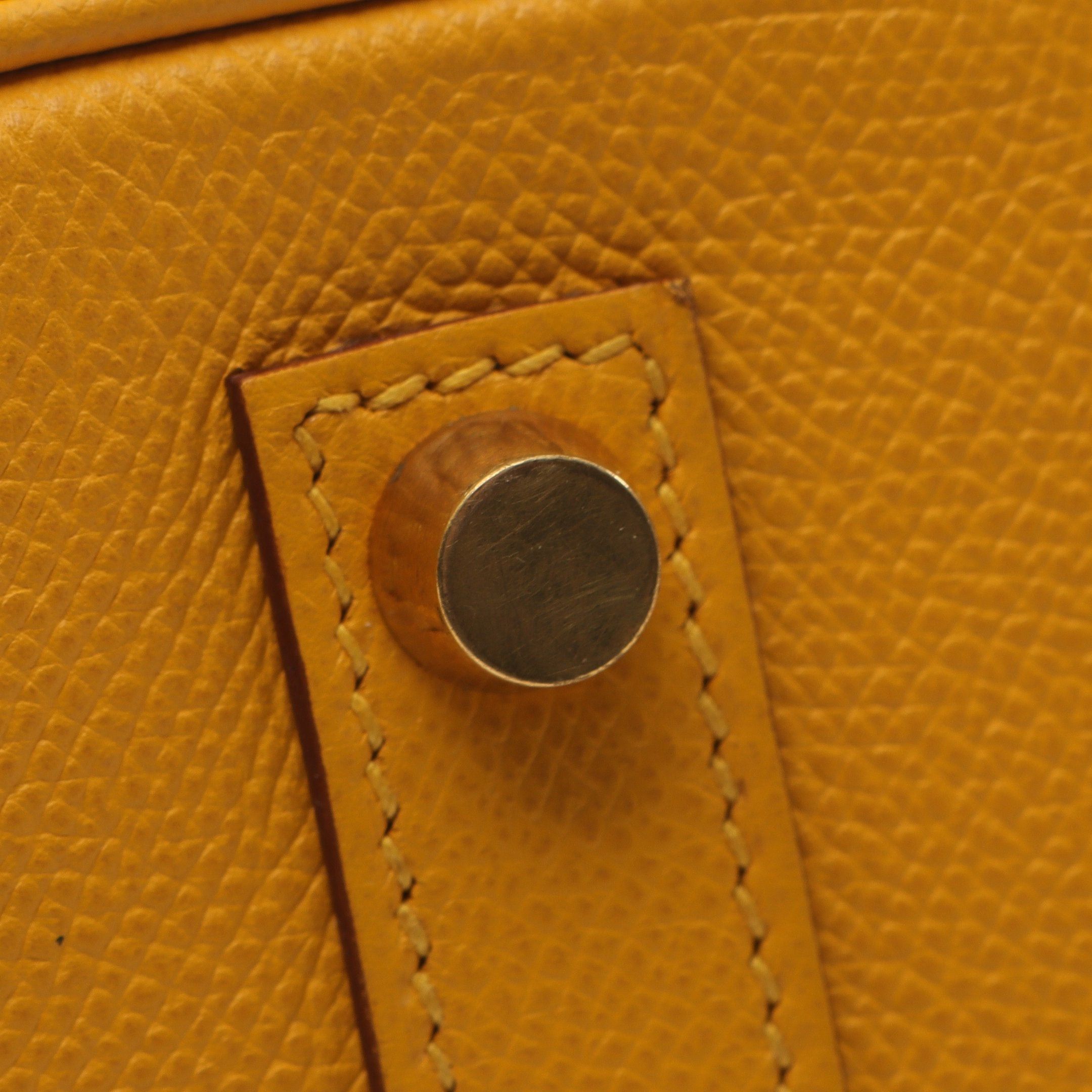 Hermes Hermes Birkin 35 Jaune Doll Handbag Veau Epsom Yellow Gold Hardware Stamp (Manufactured Around 2002) Size ONE SIZE - 13 Thumbnail