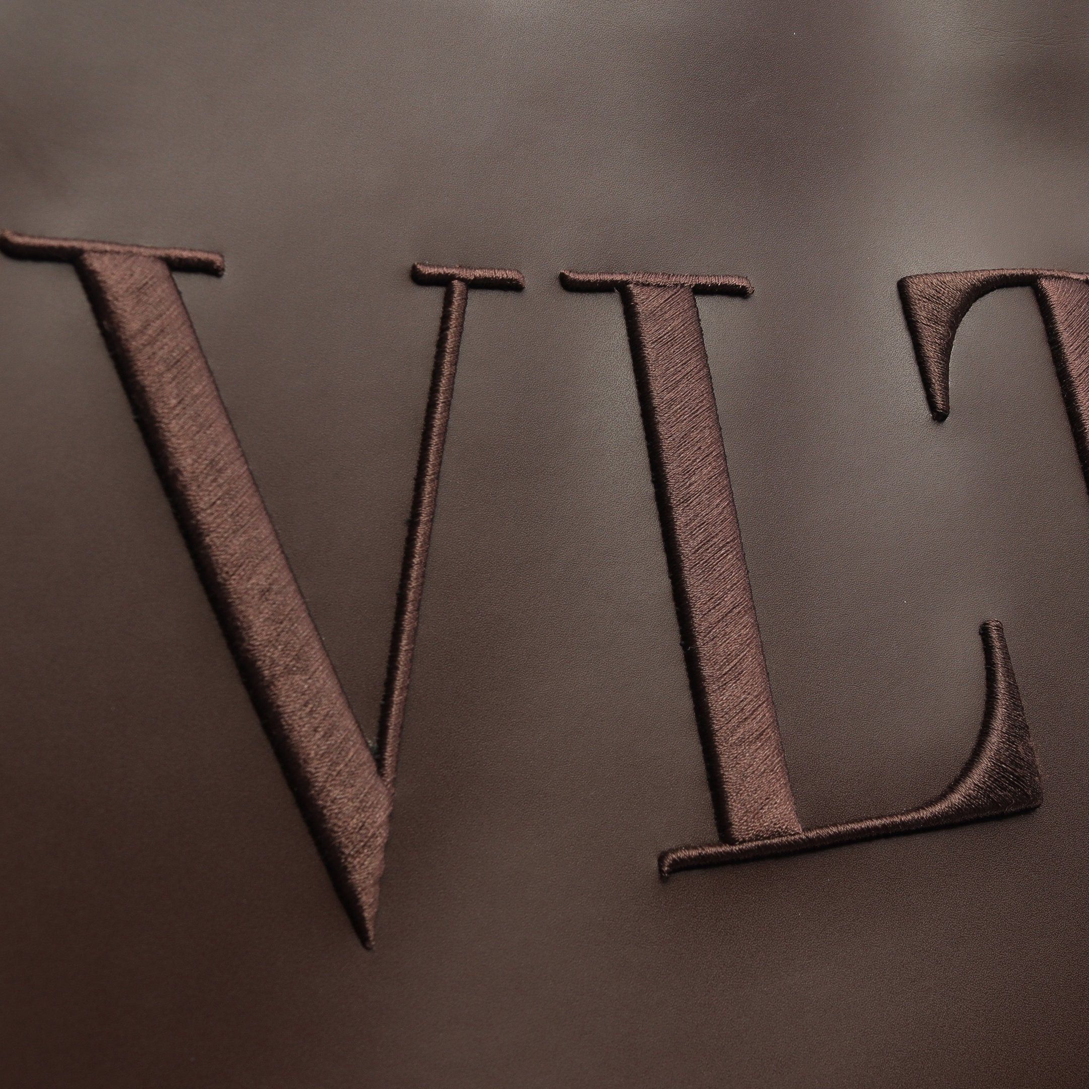 Valentino Valentino Vltn Logo Handbag Tote Bag Leather Brown Size ONE SIZE - 8 Thumbnail