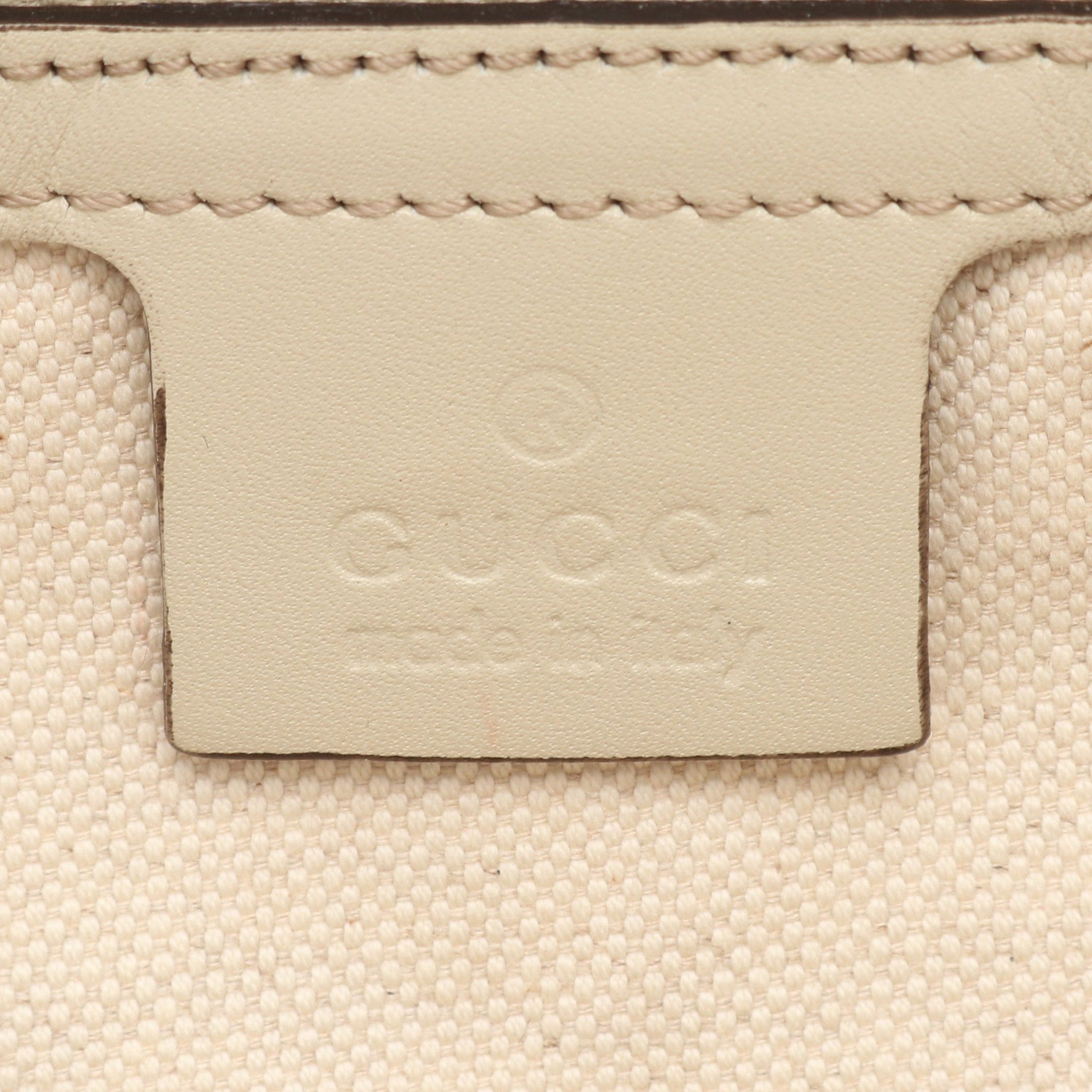 Gucci Gucci Scarlet Gucci Sima Handbag Leather Ivory Size ONE SIZE - 4 Thumbnail