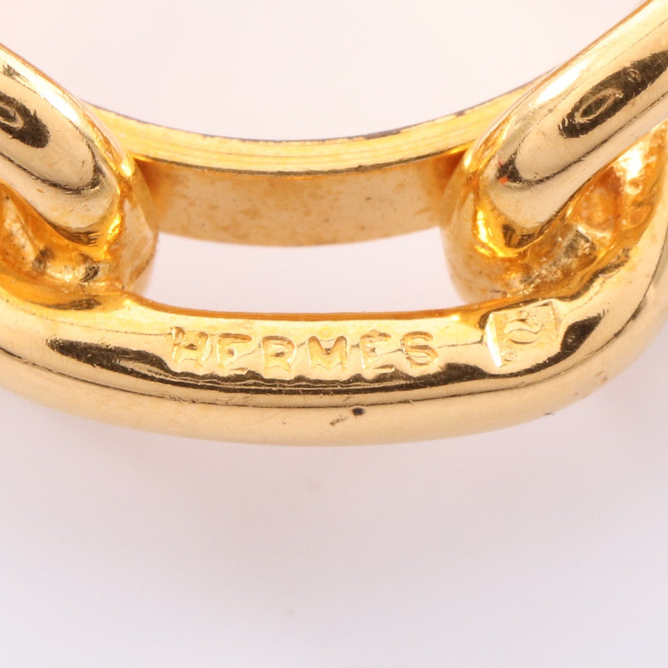 Hermes Hermes Chaîne Scarf Ring Gp Gold Size ONE SIZE - 3 Thumbnail