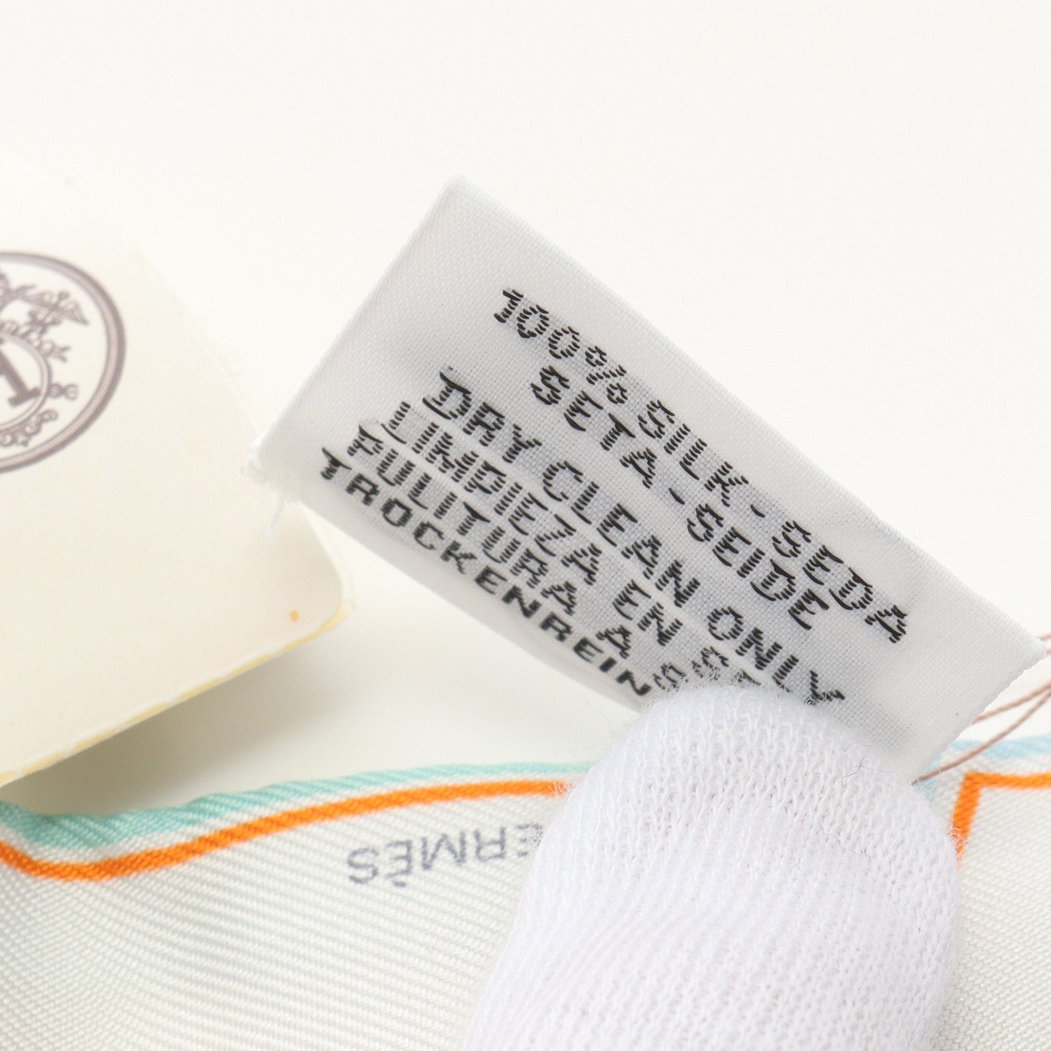 Hermes Hermes Twilly Funny Ice Cream Ribbon Scarf Silk Blue Multicolor Size ONE SIZE - 4 Thumbnail