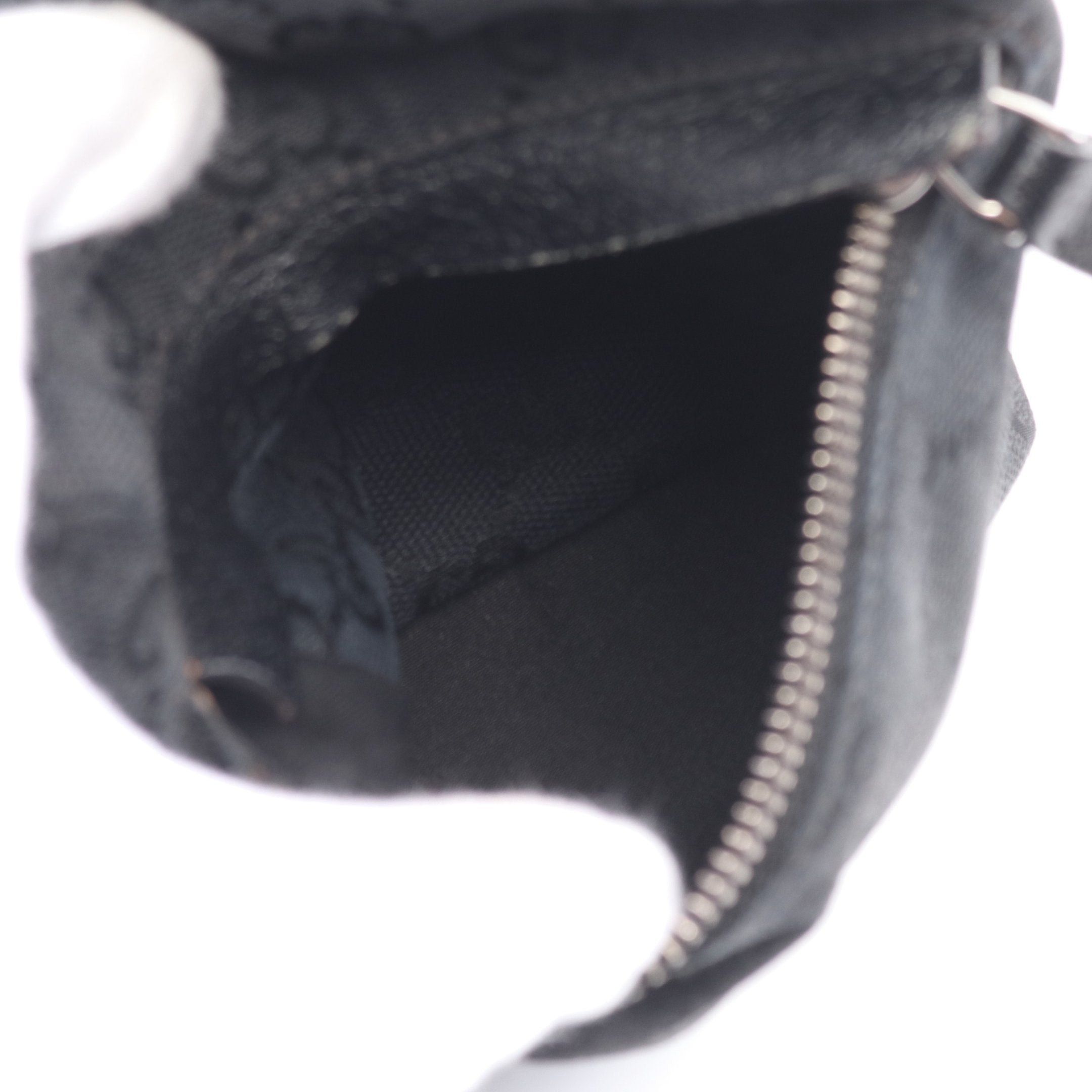 Gucci Gucci Gg Canvas Body Bag Waist Leather Black Size ONE SIZE - 3 Thumbnail