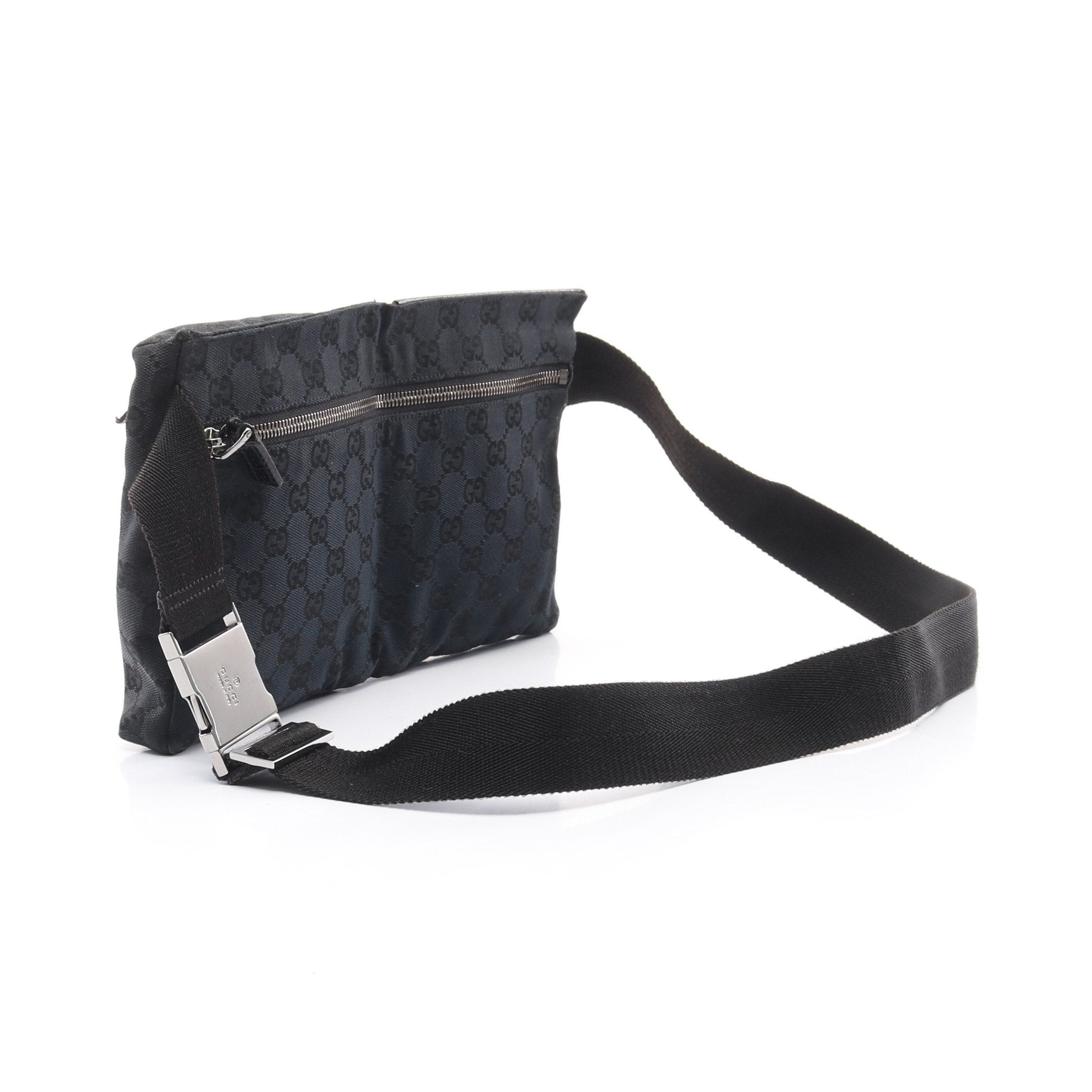 Gucci Gucci Gg Canvas Body Bag Waist Leather Black Size ONE SIZE - 2 Thumbnail