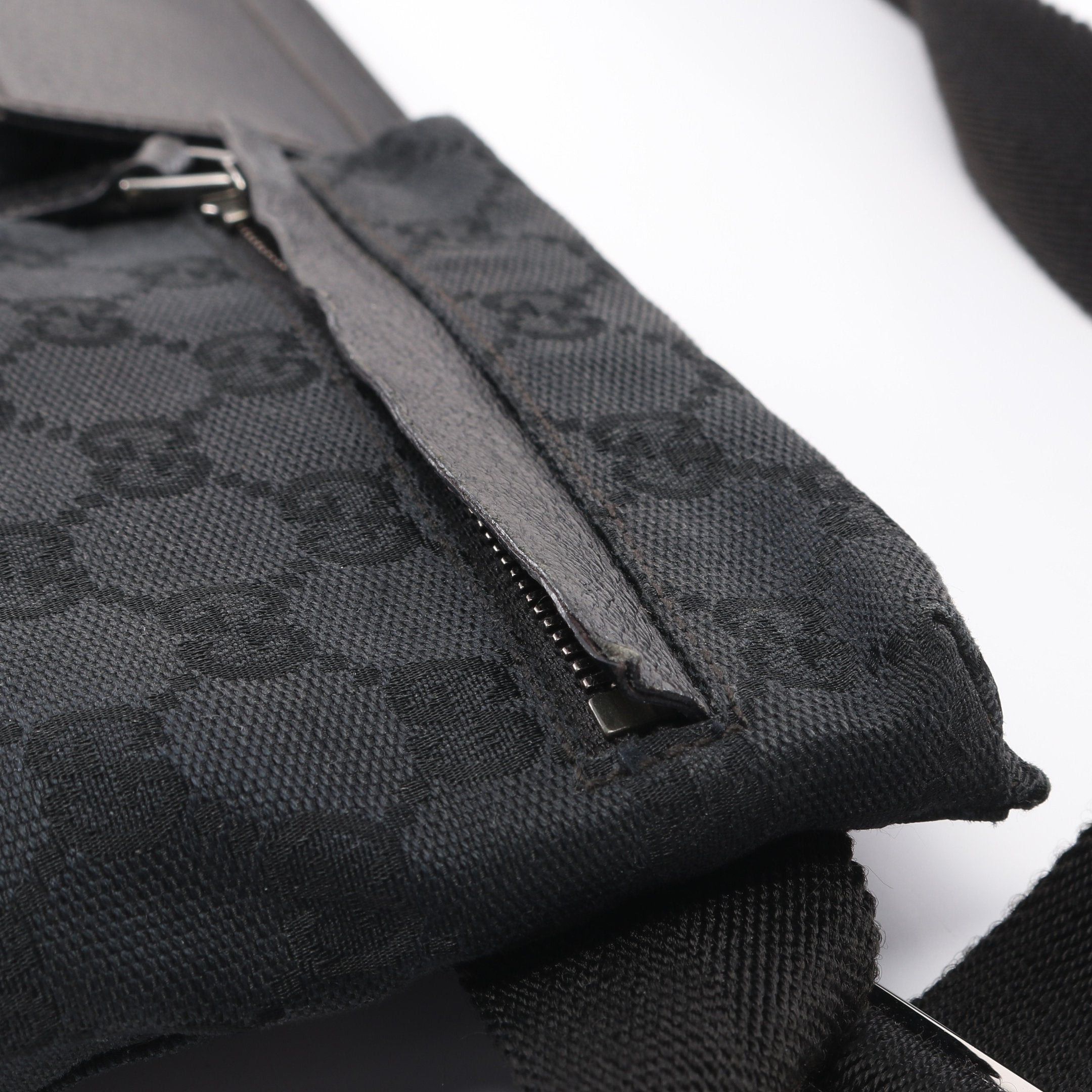 Gucci Gucci Gg Canvas Body Bag Waist Leather Black Size ONE SIZE - 8 Thumbnail