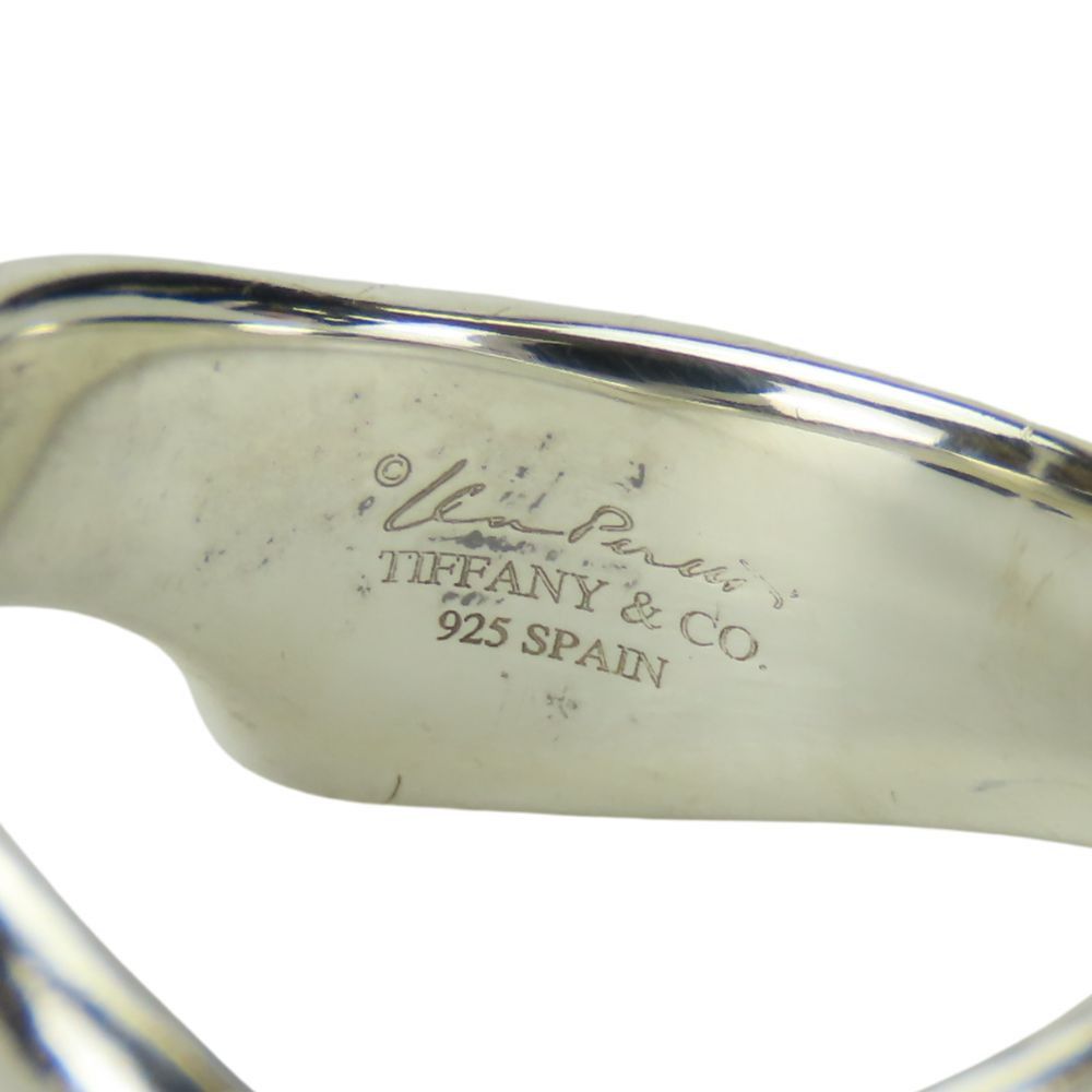 Tiffany & Co. Tiffany & Co Tiffany&Co. Curved Wave Heart Silver925 Ring Metal Ring Size ONE SIZE - 6 Thumbnail