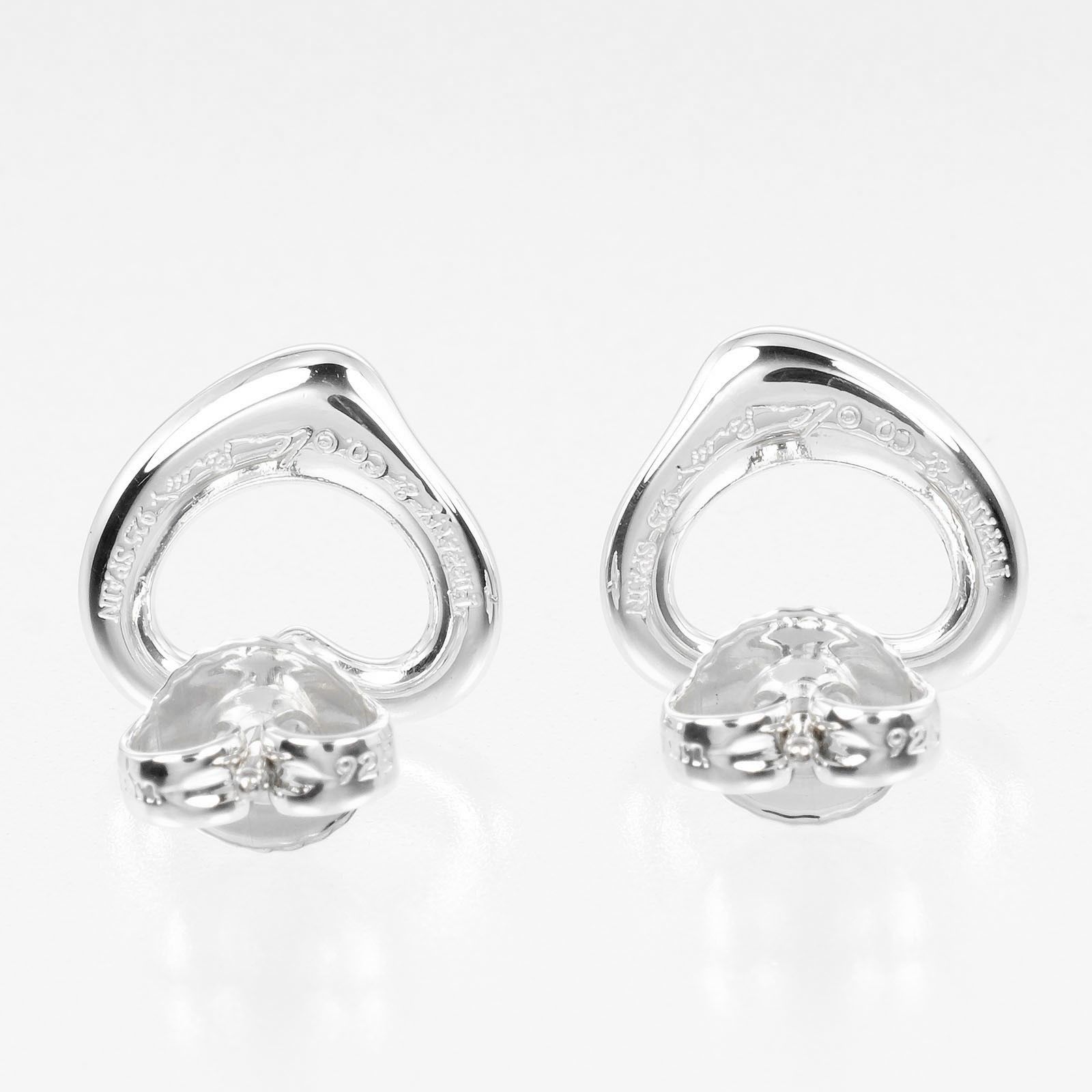 Tiffany & Co. Tiffany & Co Tiffany & Co. Open Heart Silver 925 Earrings Metal Earrings Size ONE SIZE - 3 Thumbnail