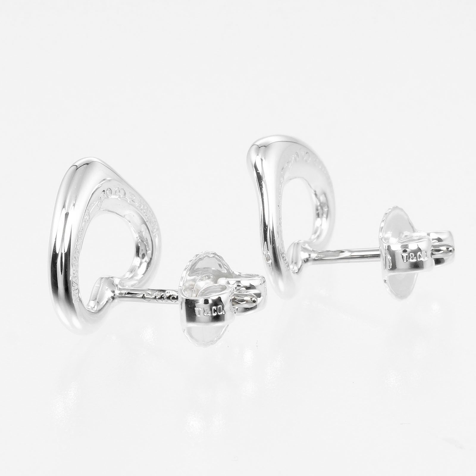 Tiffany & Co. Tiffany & Co Tiffany & Co. Open Heart Silver 925 Earrings Metal Earrings Size ONE SIZE - 5 Thumbnail