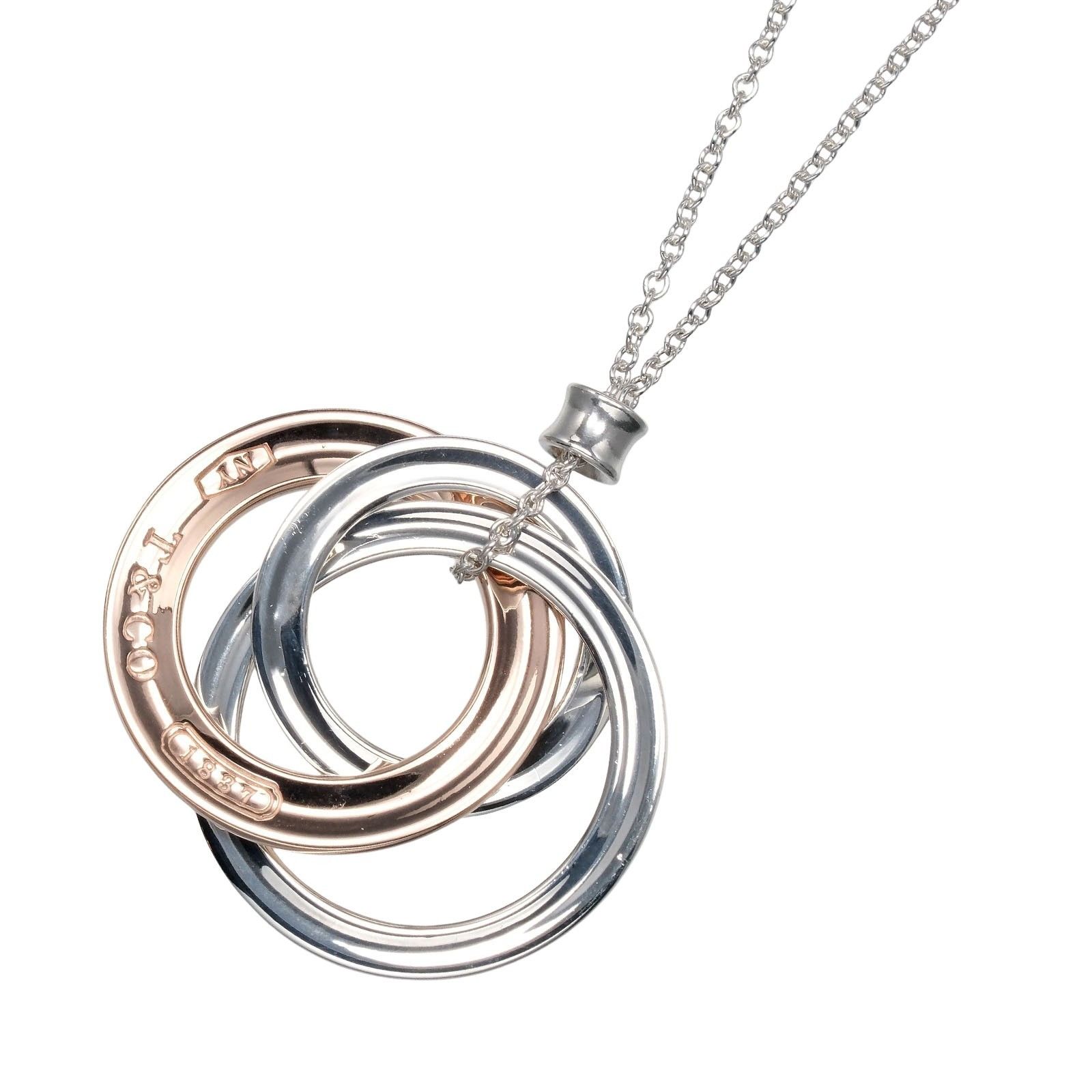 Tiffany & Co. Tiffany & Co Tiffany&Co. 1837 Interlocking Circle Silver925 Rubedo Metal Necklace Metal Necklace Size ONE SIZE - 3 Thumbnail