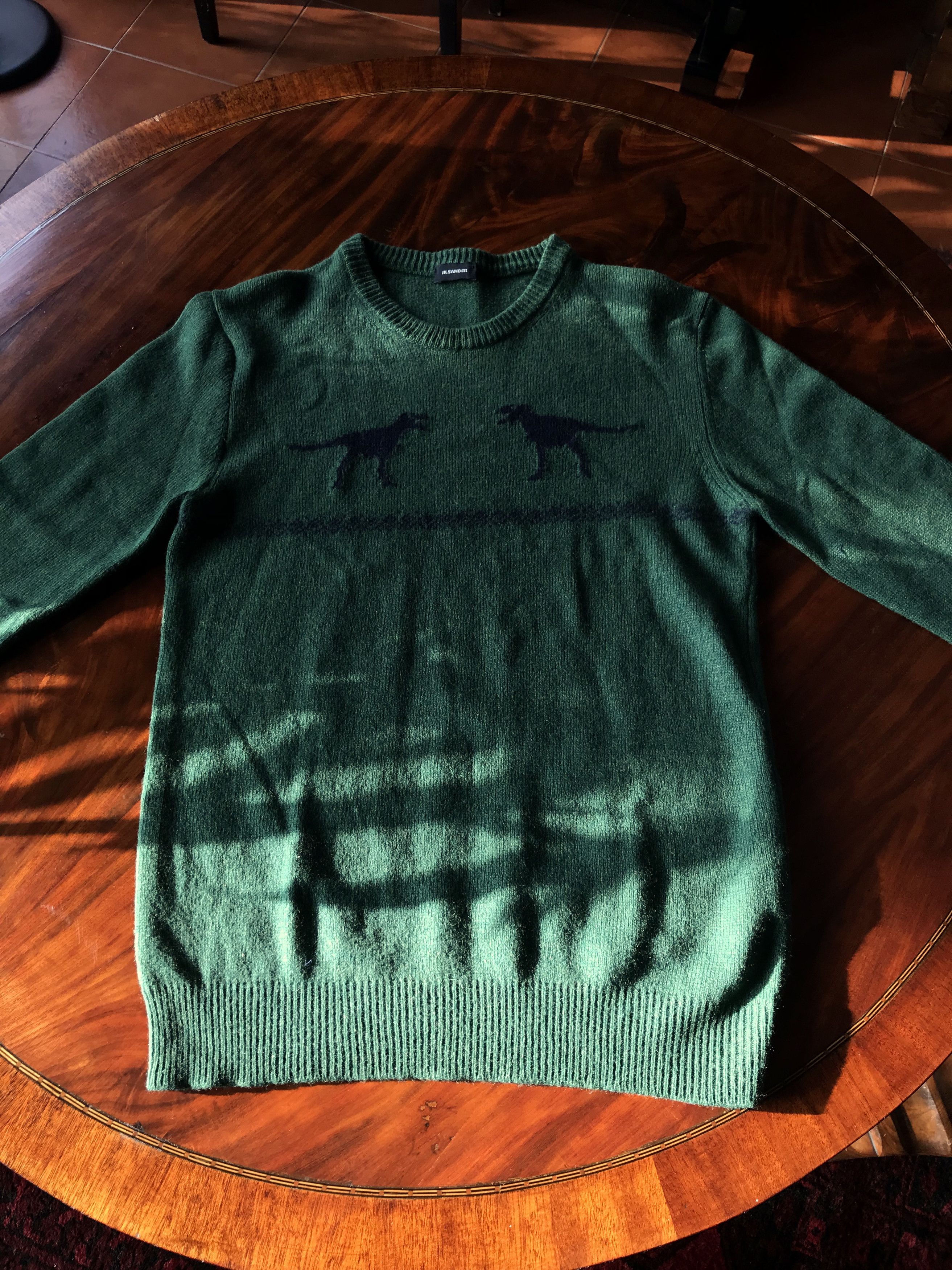 Jil Sander Iconic Green Raf Simons for Jil Sander Dinosaur Sweater