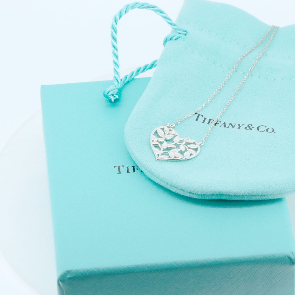 Tiffany & Co. Tiffany & Co. Tiffany Olive Leaf Heart AG925 Necklace Metal Necklace Size ONE SIZE - 7 Thumbnail