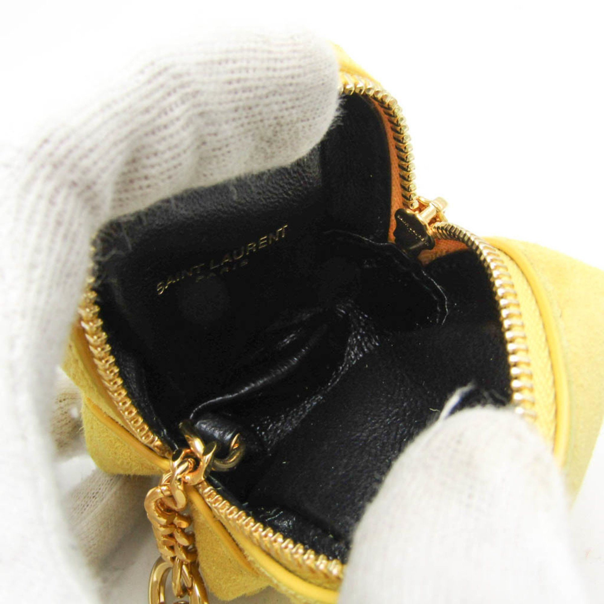 Yves Saint Laurent Yves Saint Laurent Leather Handbag Charm Yellow Accessory case Mini pouch Cube Charm Size ONE SIZE - 4 Thumbnail