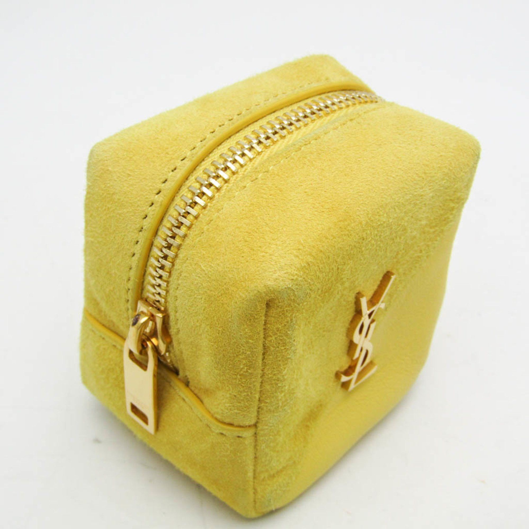 Yves Saint Laurent Yves Saint Laurent Leather Handbag Charm Yellow Accessory case Mini pouch Cube Charm Size ONE SIZE - 5 Thumbnail