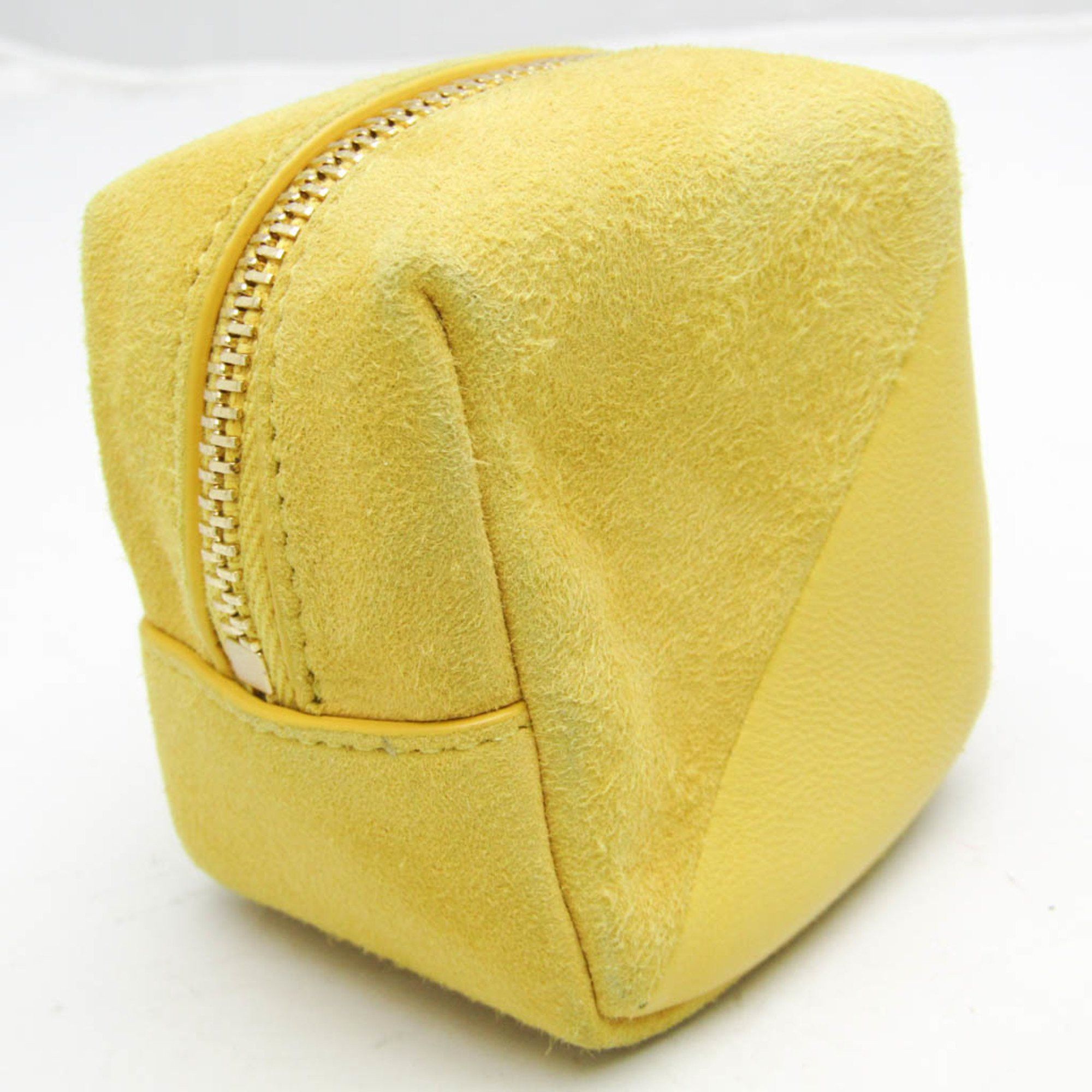 Yves Saint Laurent Yves Saint Laurent Leather Handbag Charm Yellow Accessory case Mini pouch Cube Charm Size ONE SIZE - 7 Thumbnail